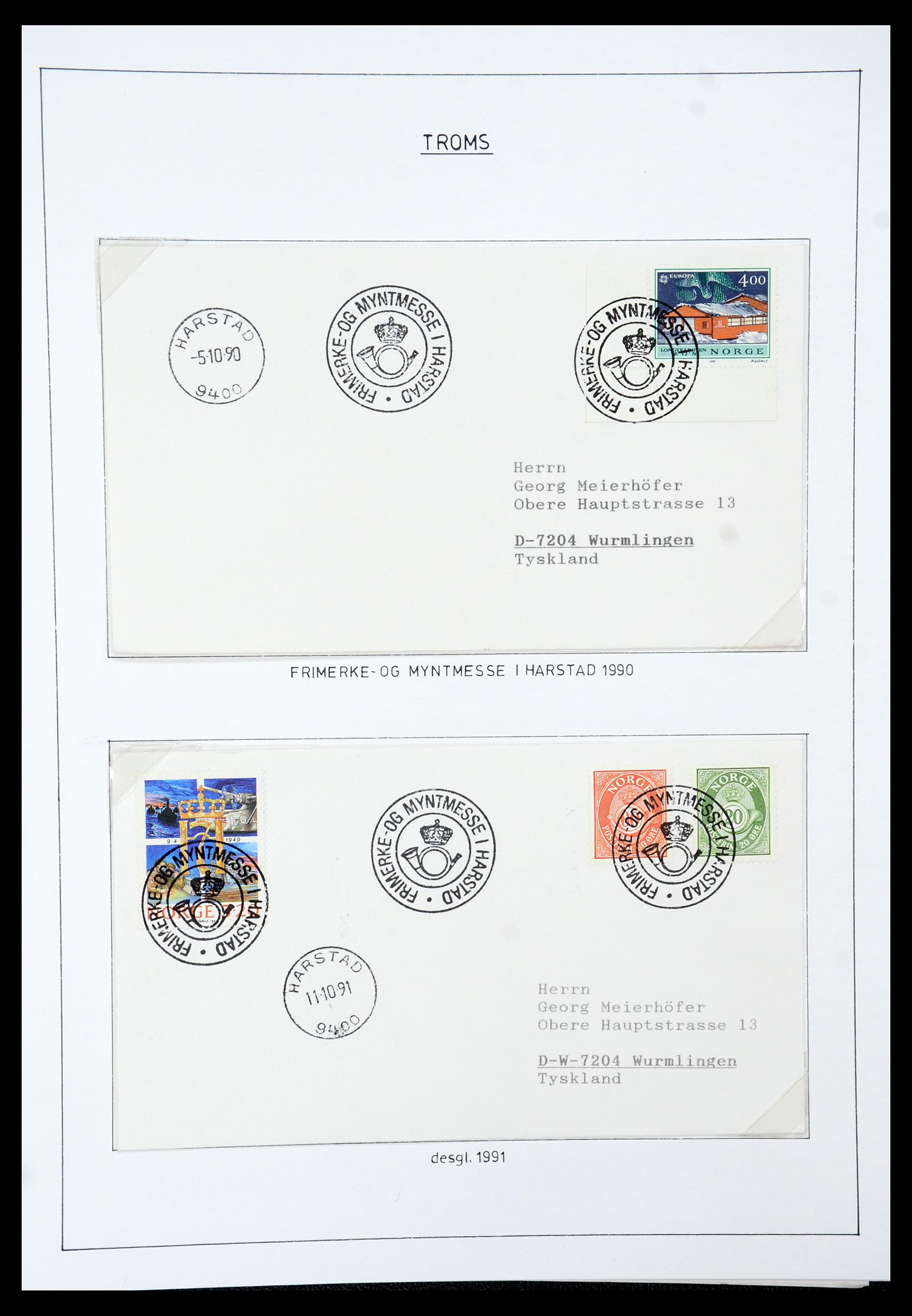 35263 106 - Postzegelverzameling 35263 Noorwegen brieven 1937-1987.
