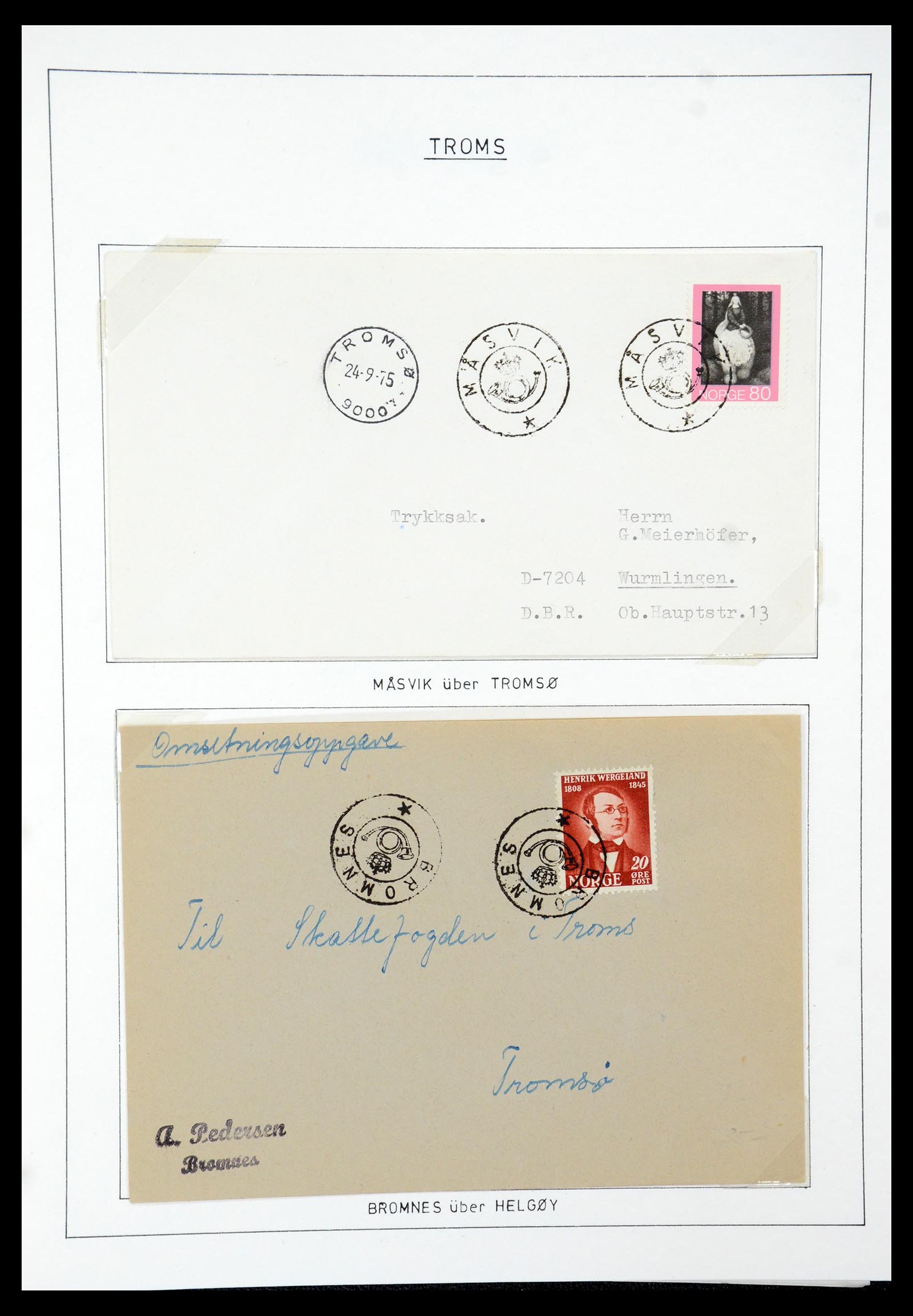 35263 107 - Postzegelverzameling 35263 Noorwegen brieven 1937-1987.