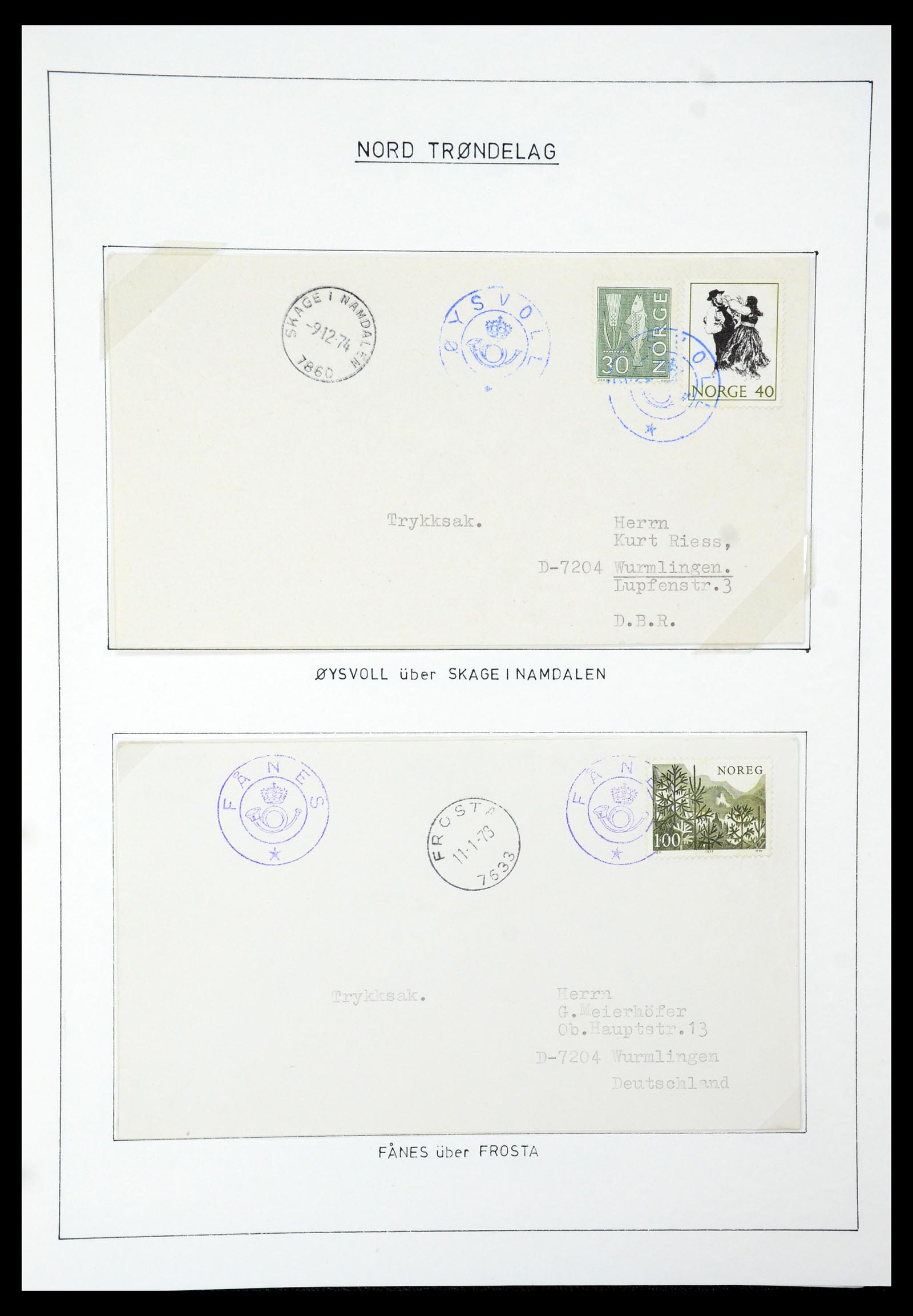 35263 108 - Postzegelverzameling 35263 Noorwegen brieven 1937-1987.