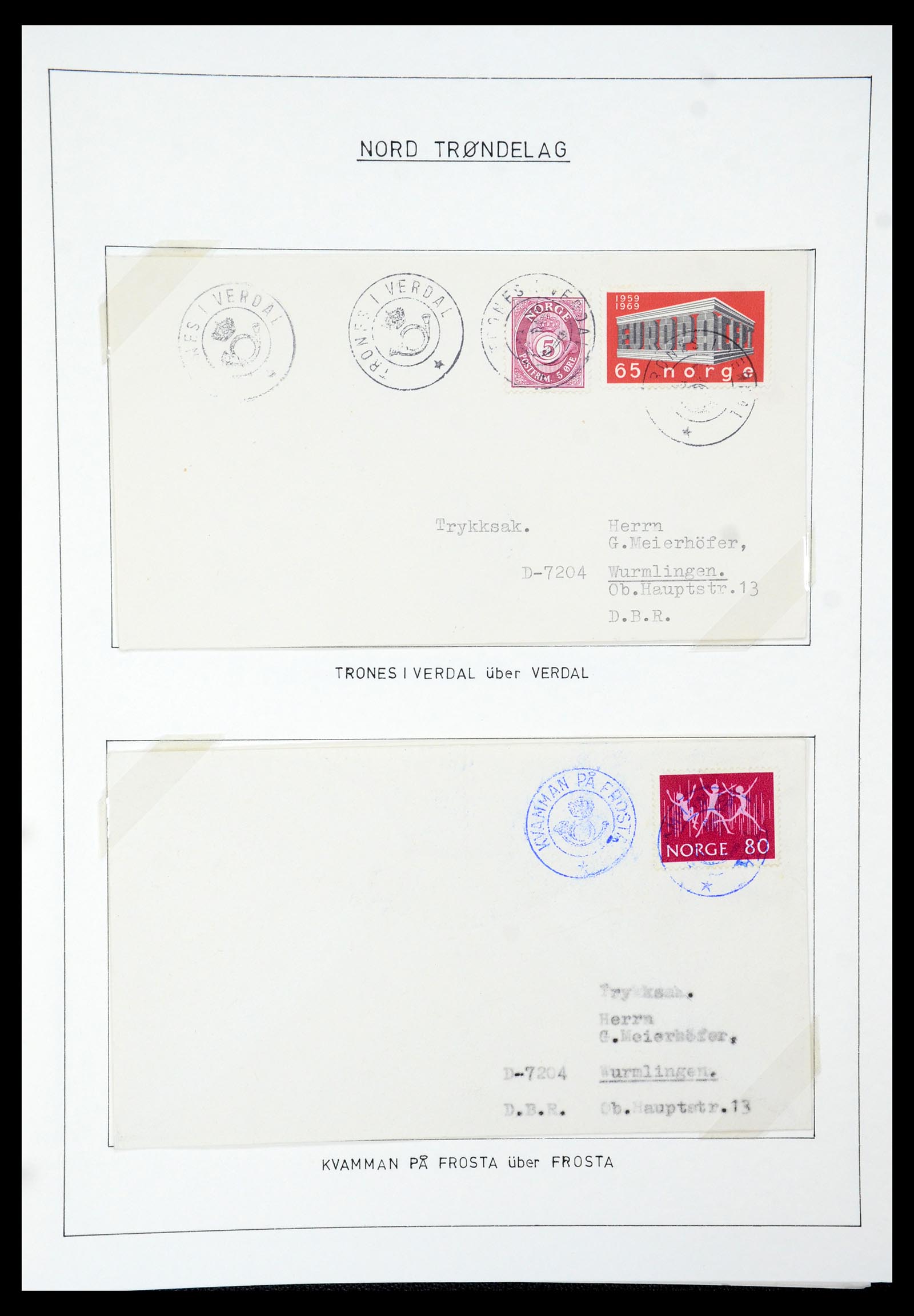 35263 109 - Postzegelverzameling 35263 Noorwegen brieven 1937-1987.