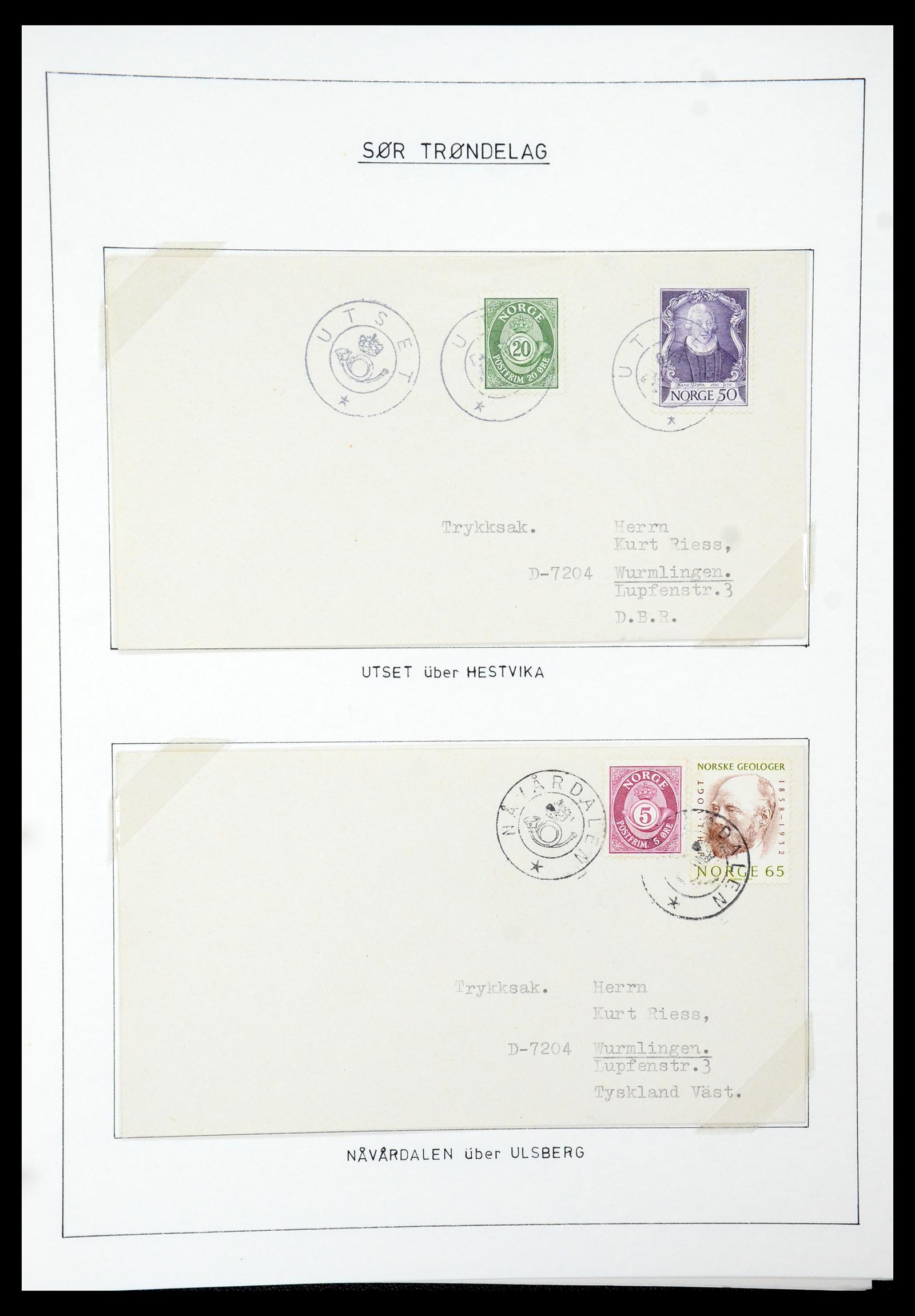 35263 111 - Postzegelverzameling 35263 Noorwegen brieven 1937-1987.