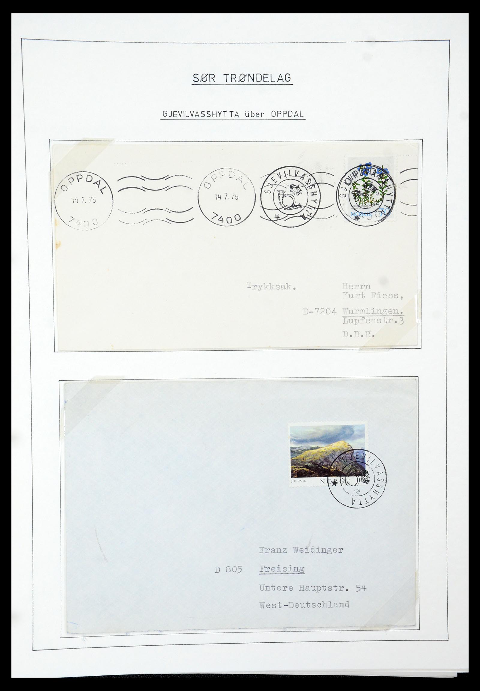 35263 113 - Postzegelverzameling 35263 Noorwegen brieven 1937-1987.