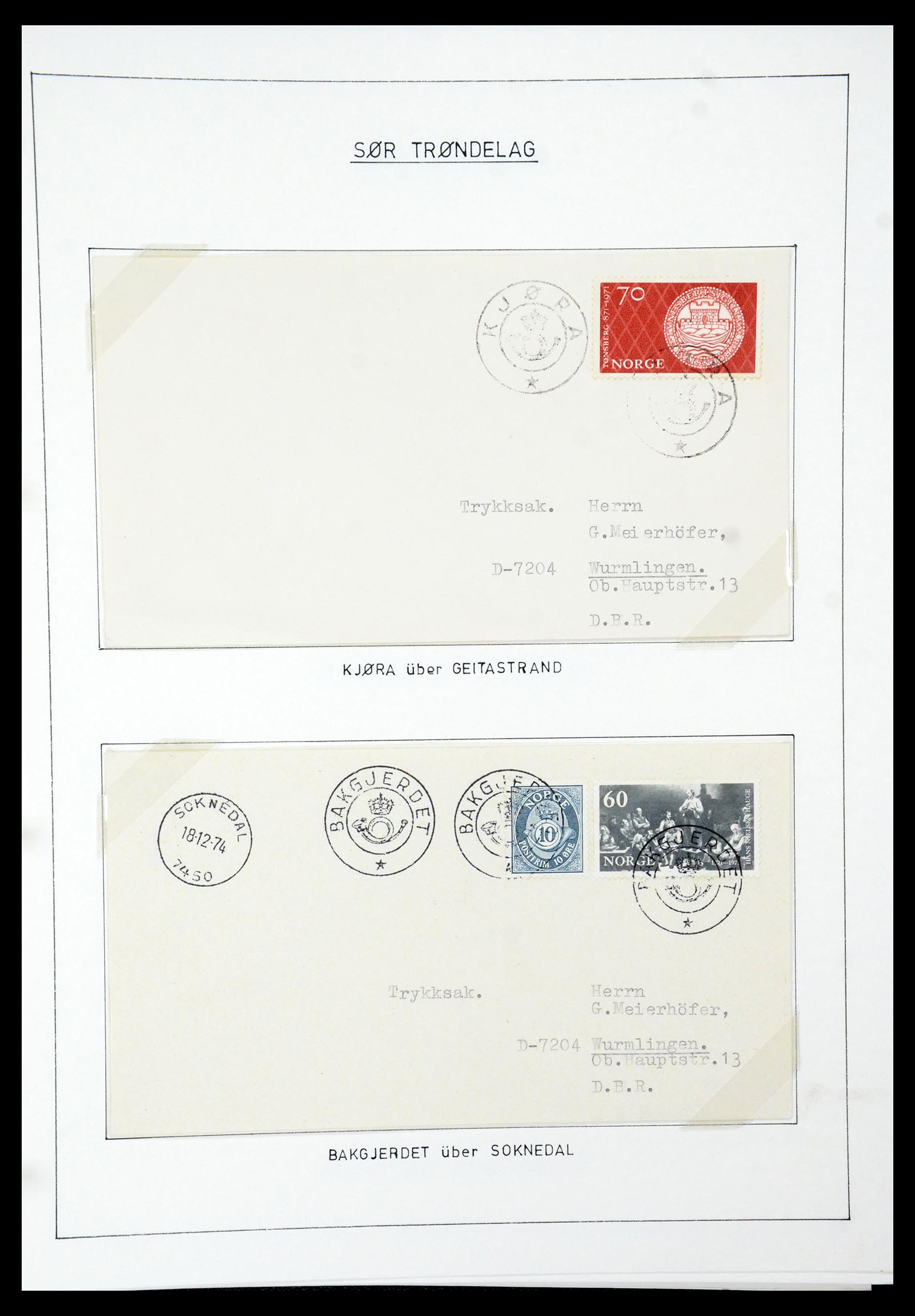 35263 114 - Postzegelverzameling 35263 Noorwegen brieven 1937-1987.