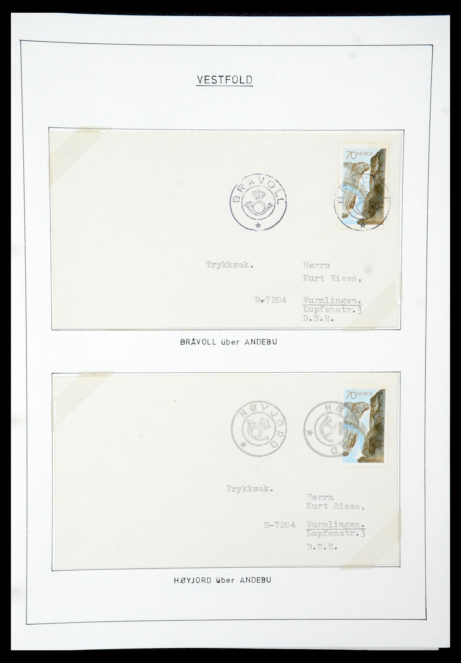 35263 116 - Postzegelverzameling 35263 Noorwegen brieven 1937-1987.