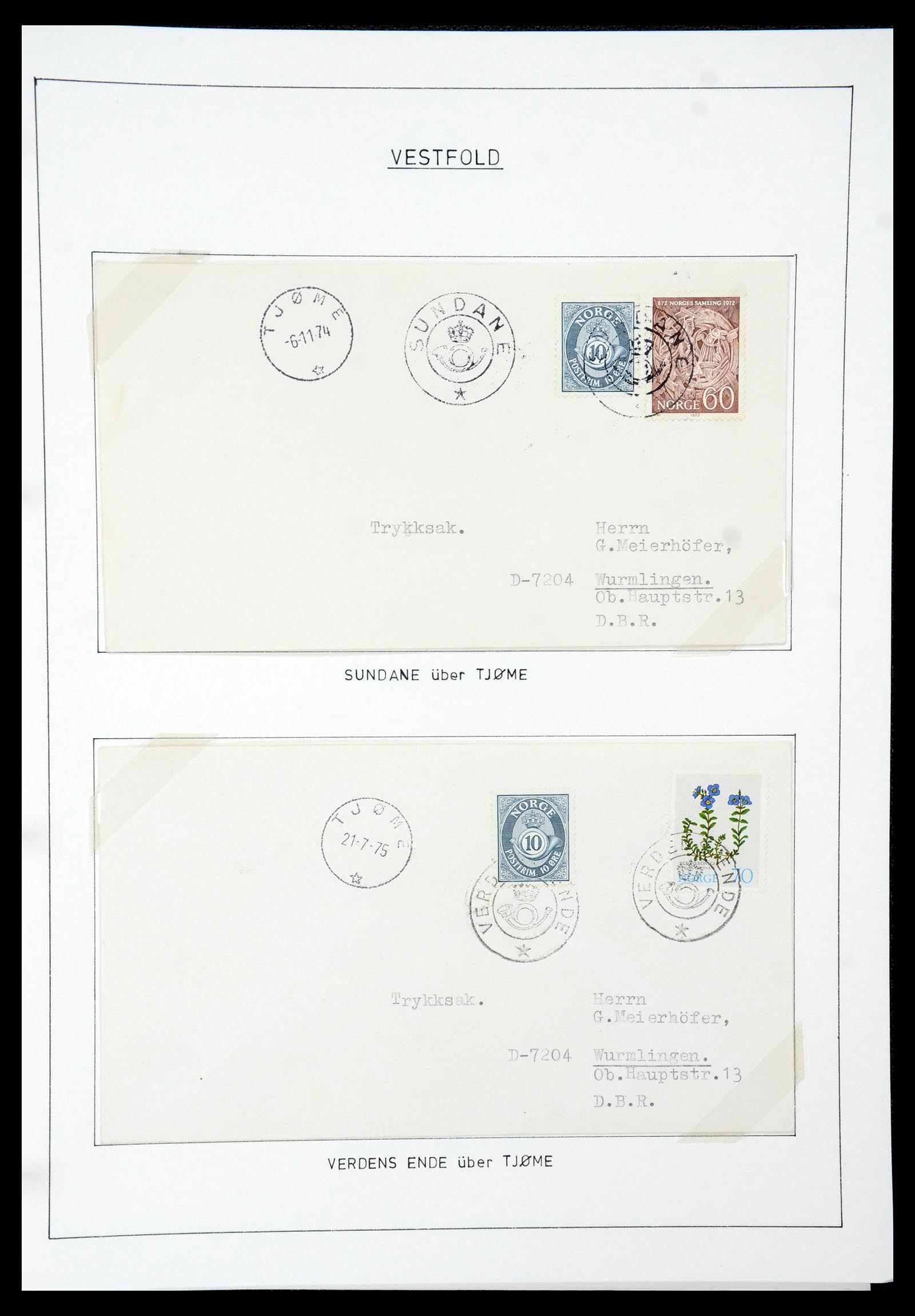 35263 117 - Postzegelverzameling 35263 Noorwegen brieven 1937-1987.
