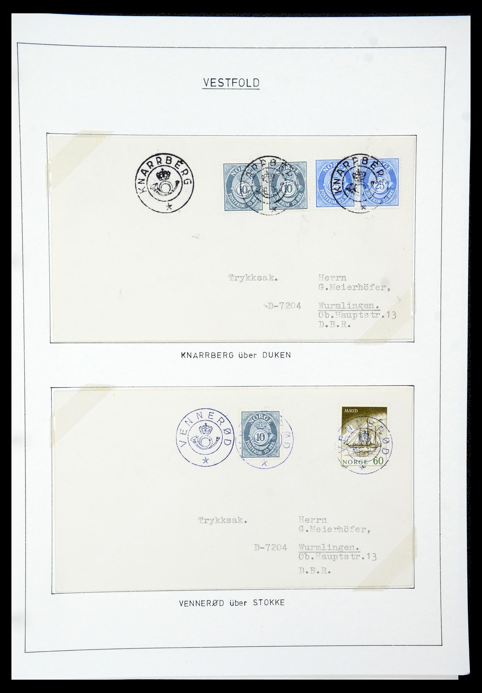 35263 118 - Postzegelverzameling 35263 Noorwegen brieven 1937-1987.