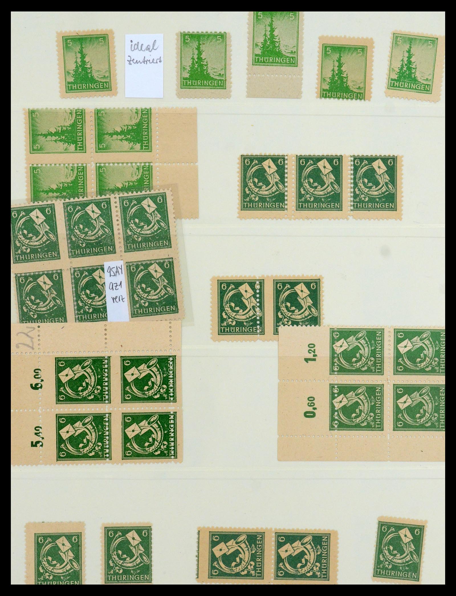 35264 023 - Postzegelverzameling 35264 Sovjet Zone 1945-1948.