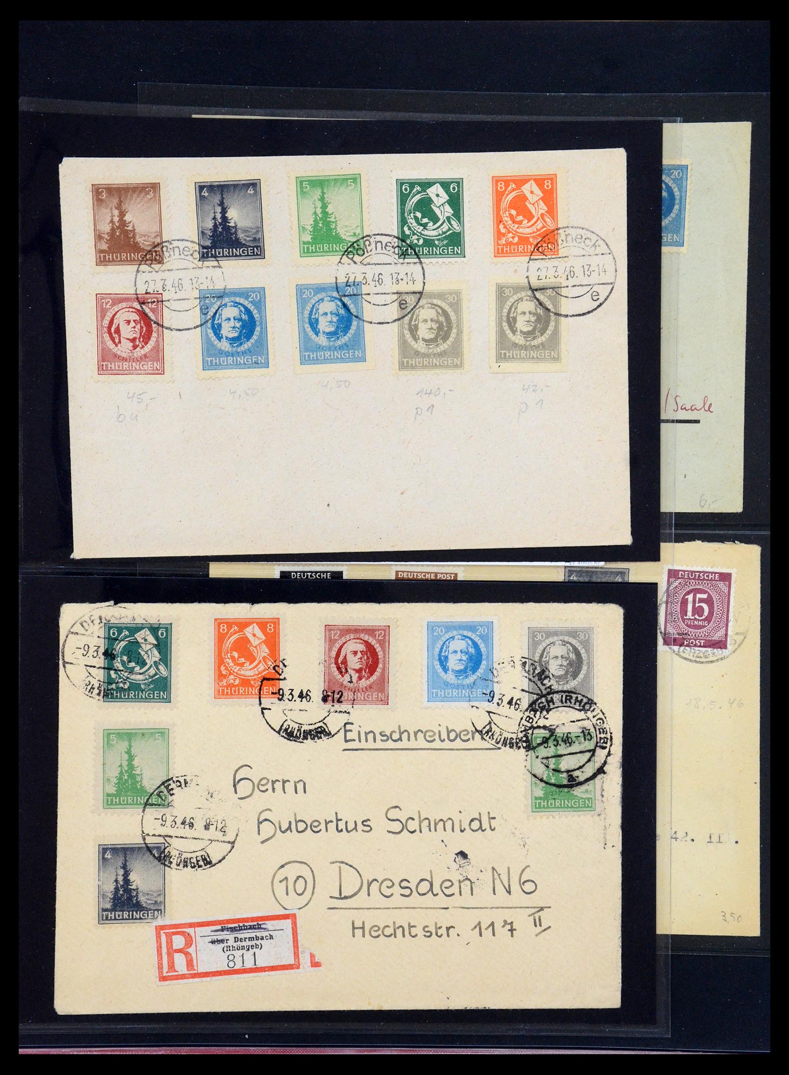 35264 060 - Postzegelverzameling 35264 Sovjet Zone 1945-1948.