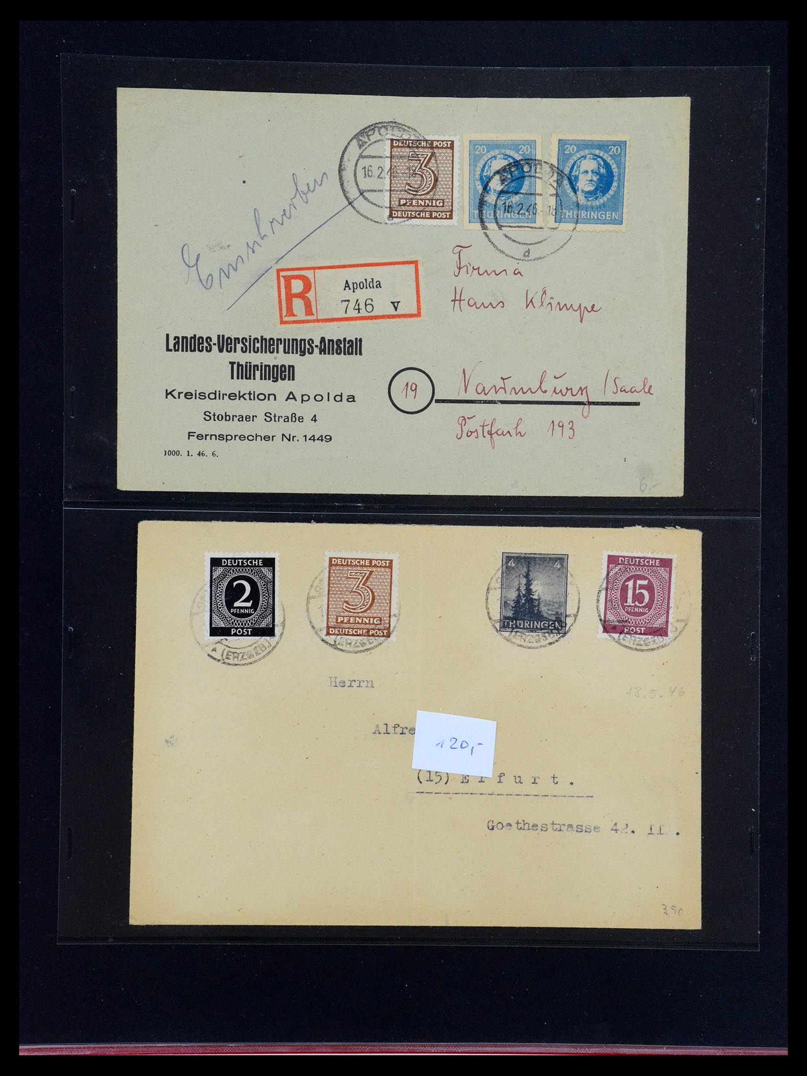 35264 062 - Postzegelverzameling 35264 Sovjet Zone 1945-1948.