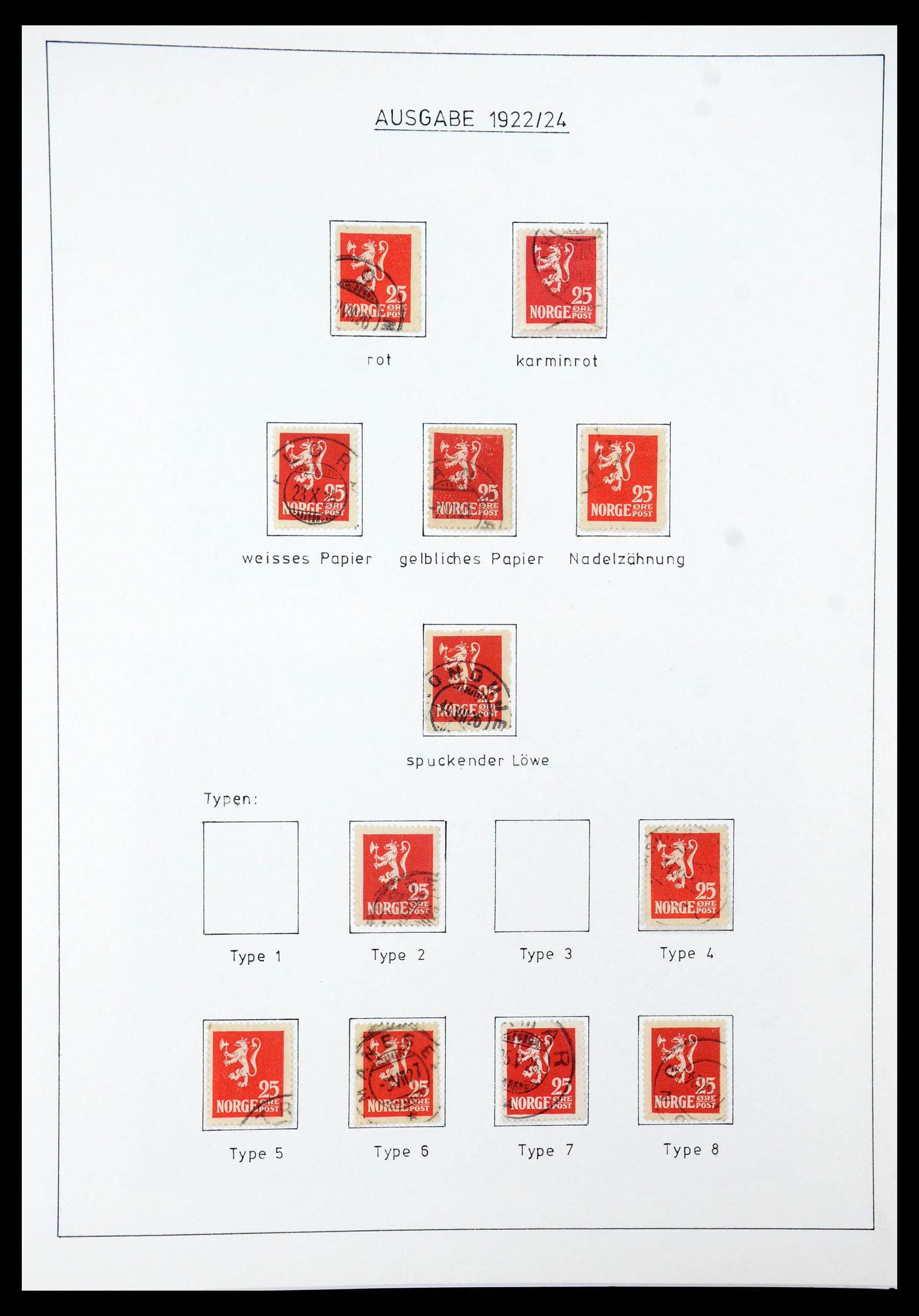 35265 005 - Postzegelverzameling 35265 Noorwegen 1922-1944.