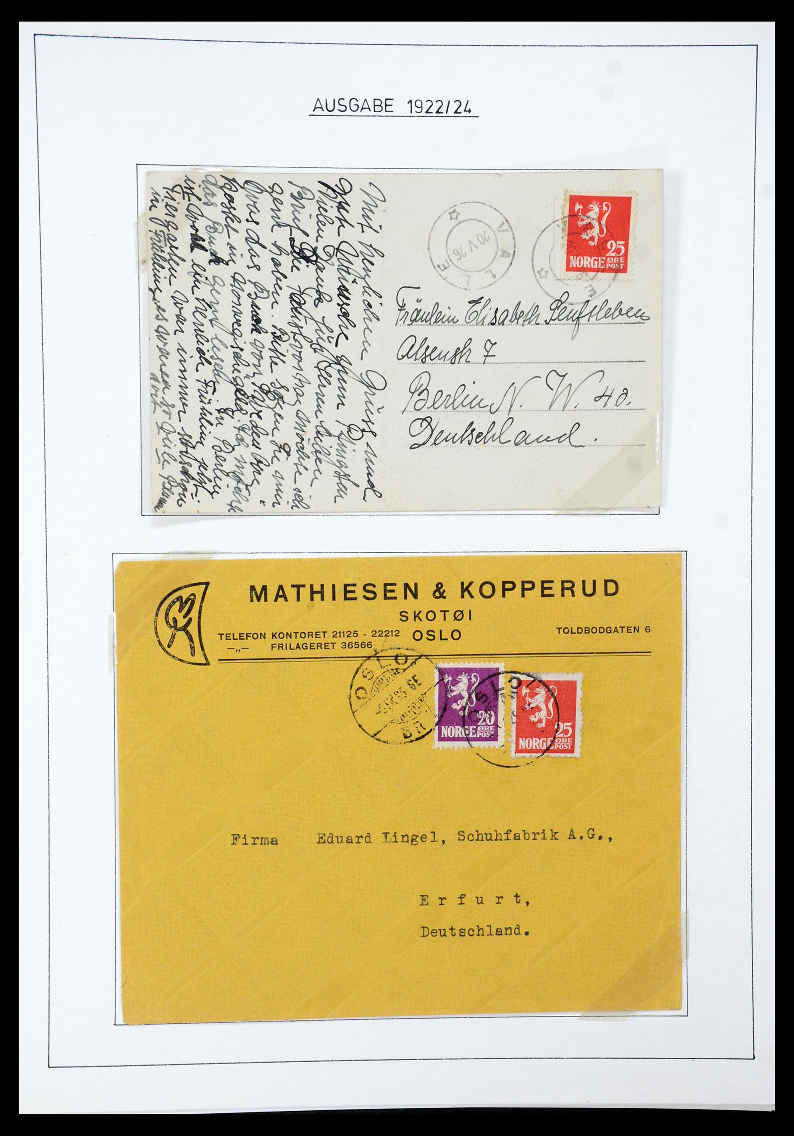35265 006 - Postzegelverzameling 35265 Noorwegen 1922-1944.