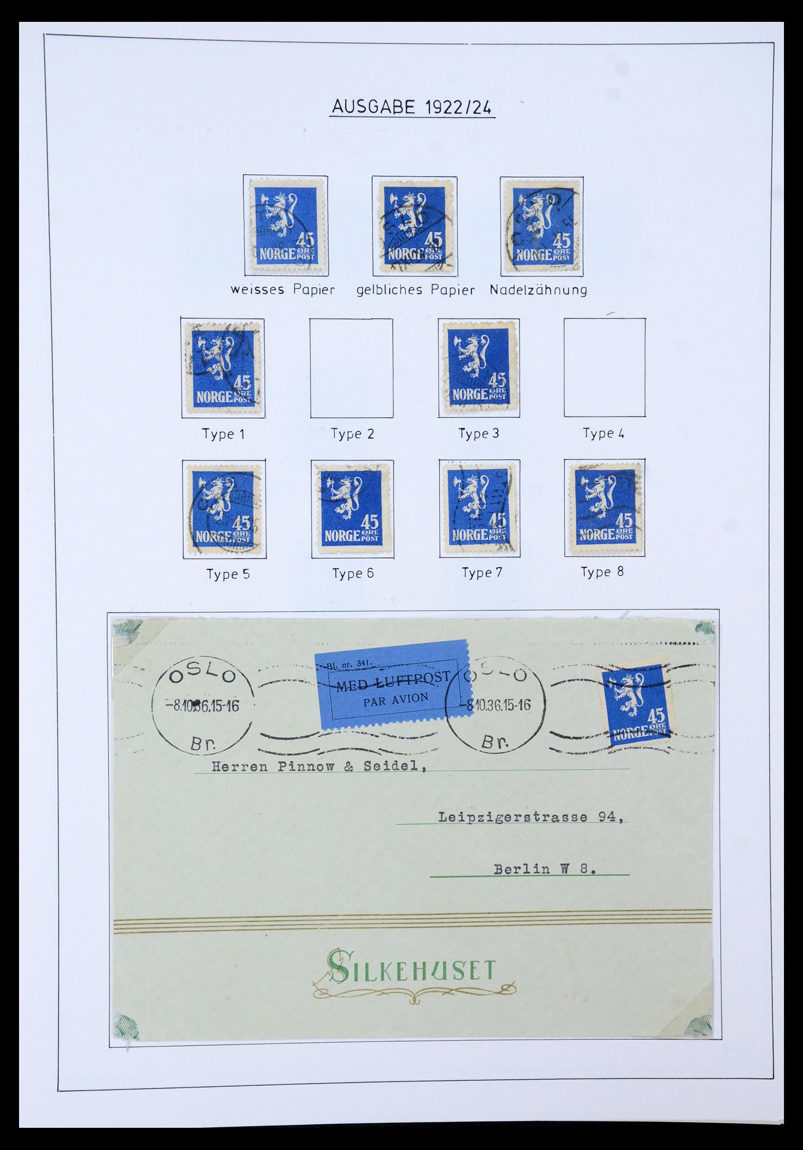 35265 007 - Postzegelverzameling 35265 Noorwegen 1922-1944.