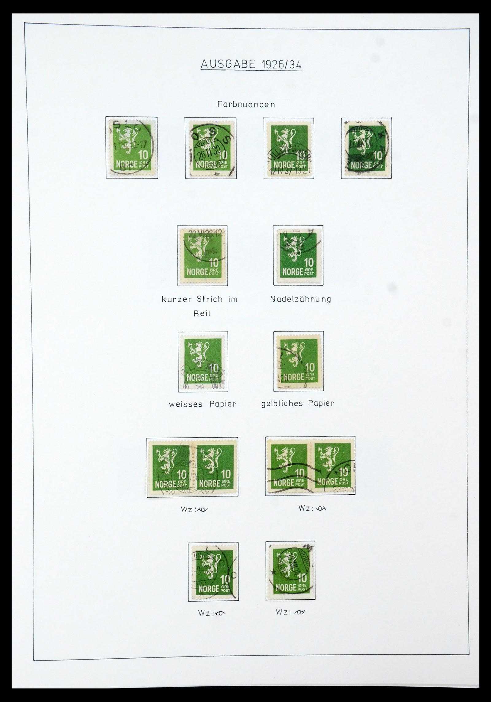 35265 008 - Postzegelverzameling 35265 Noorwegen 1922-1944.
