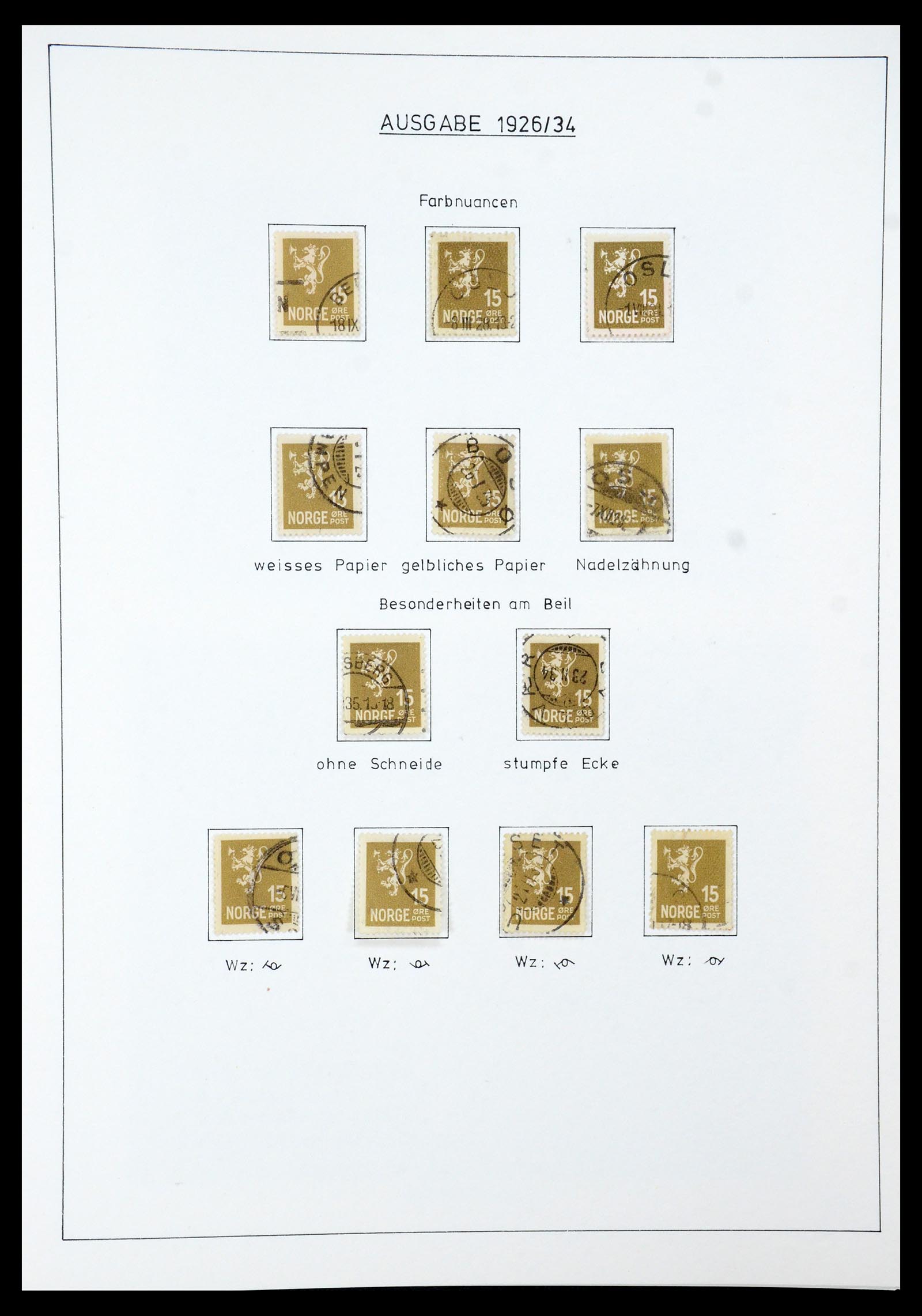 35265 009 - Postzegelverzameling 35265 Noorwegen 1922-1944.
