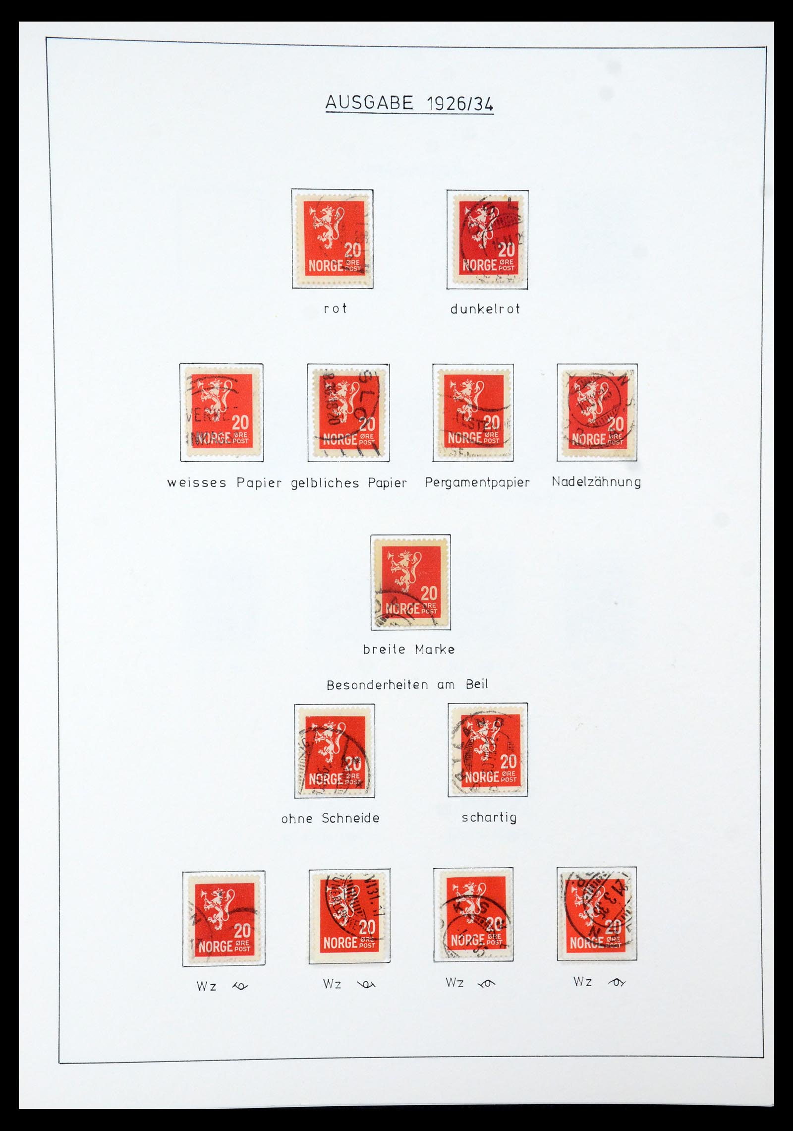 35265 012 - Postzegelverzameling 35265 Noorwegen 1922-1944.