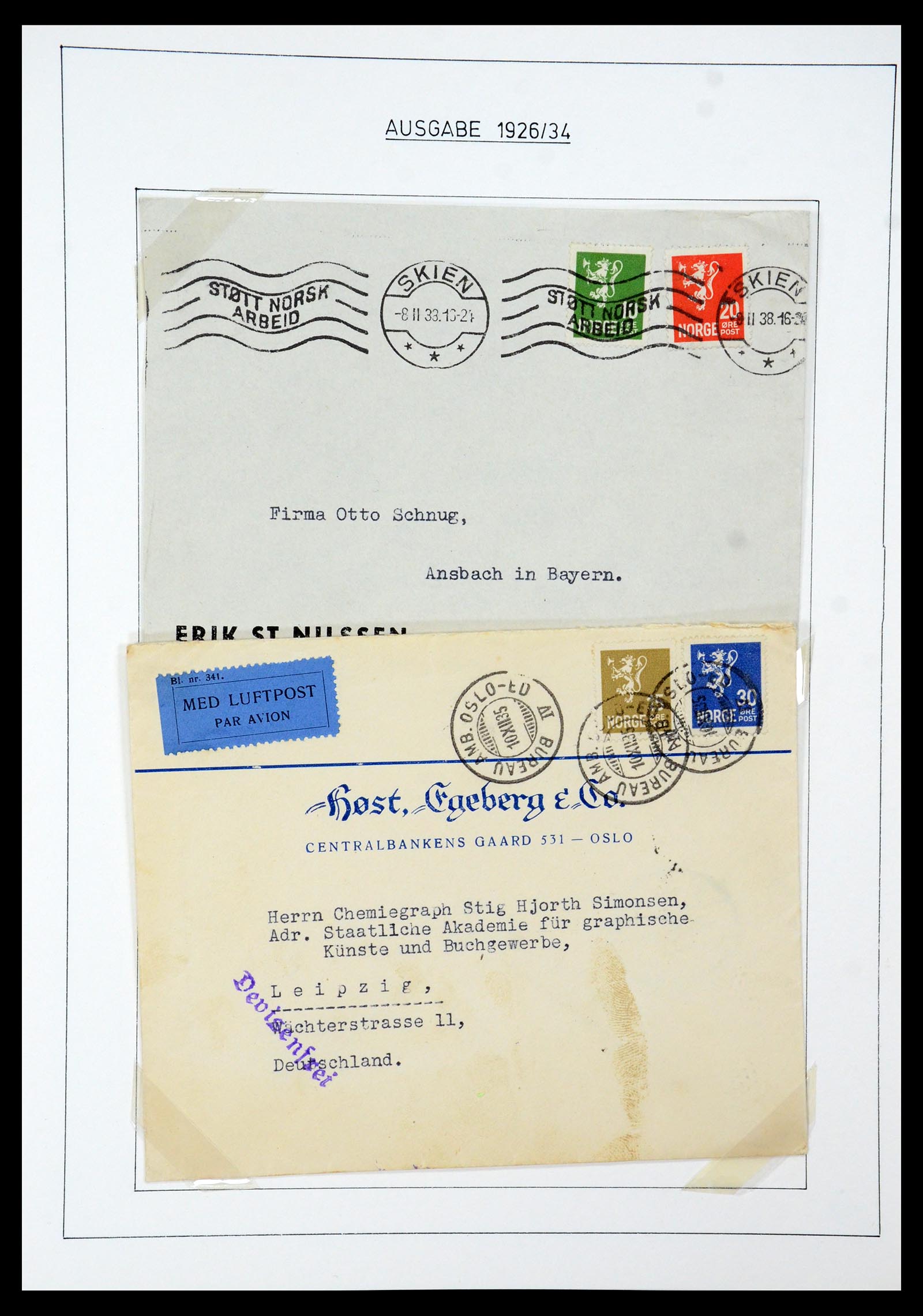 35265 014 - Postzegelverzameling 35265 Noorwegen 1922-1944.