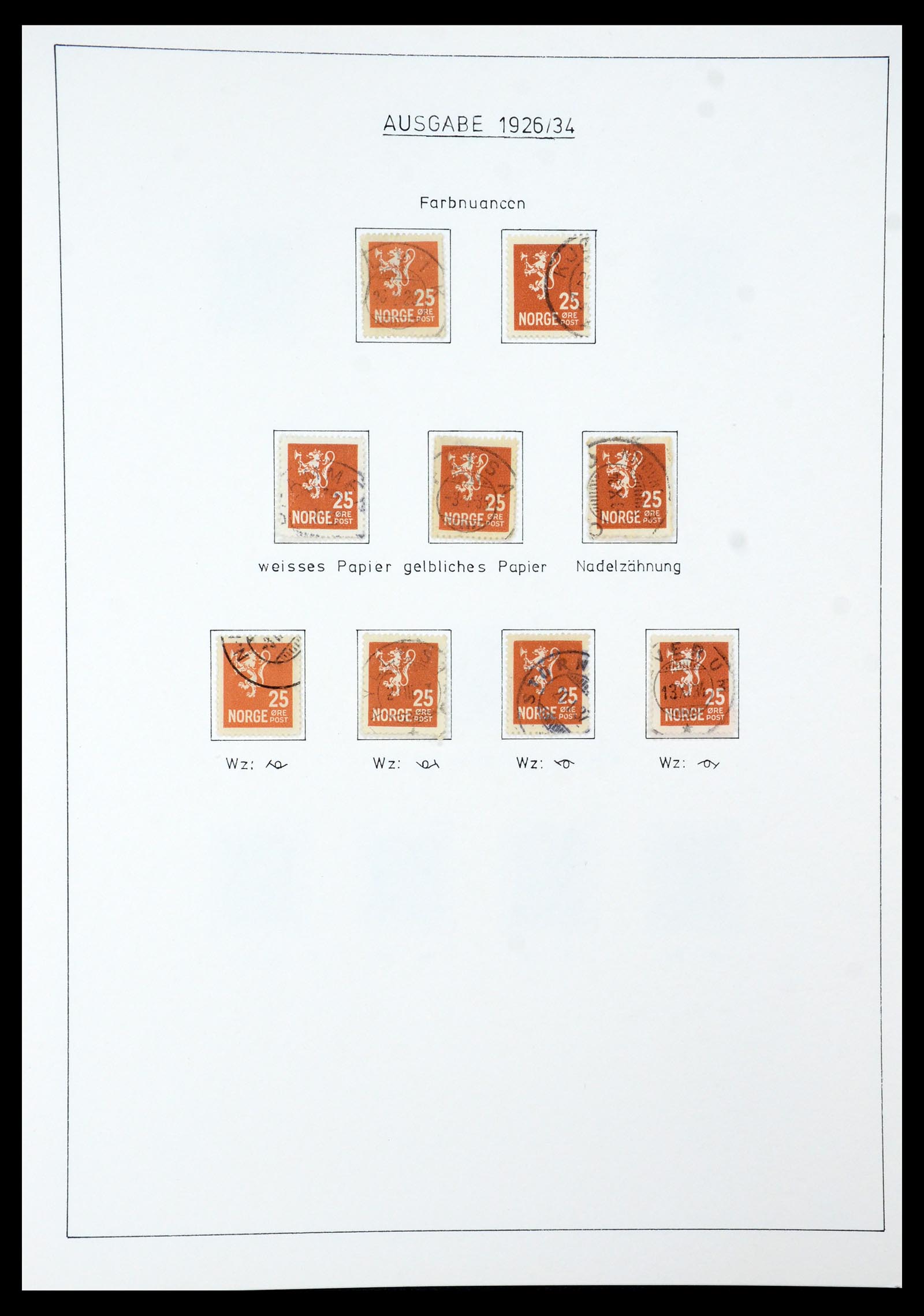 35265 015 - Postzegelverzameling 35265 Noorwegen 1922-1944.