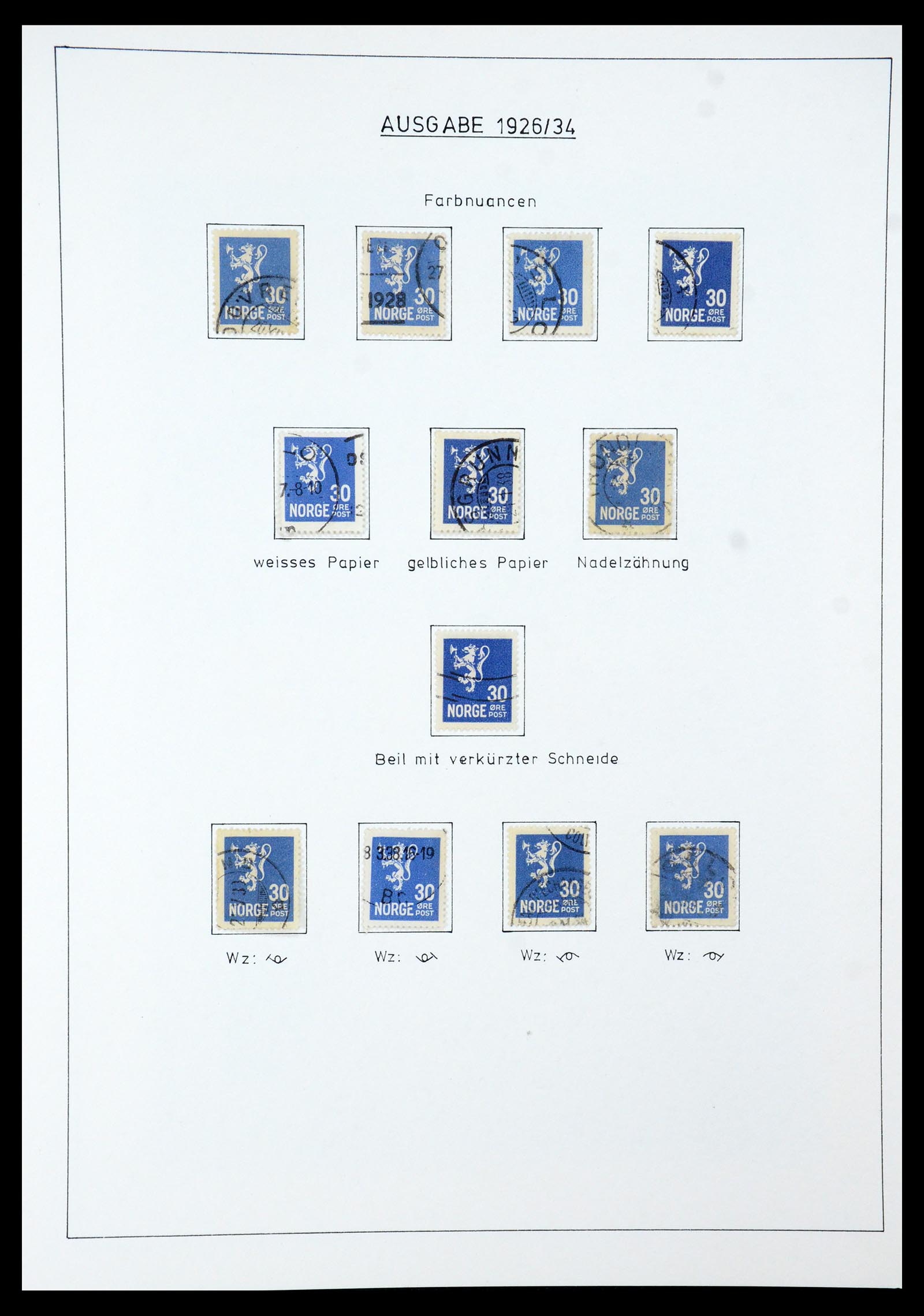 35265 016 - Postzegelverzameling 35265 Noorwegen 1922-1944.