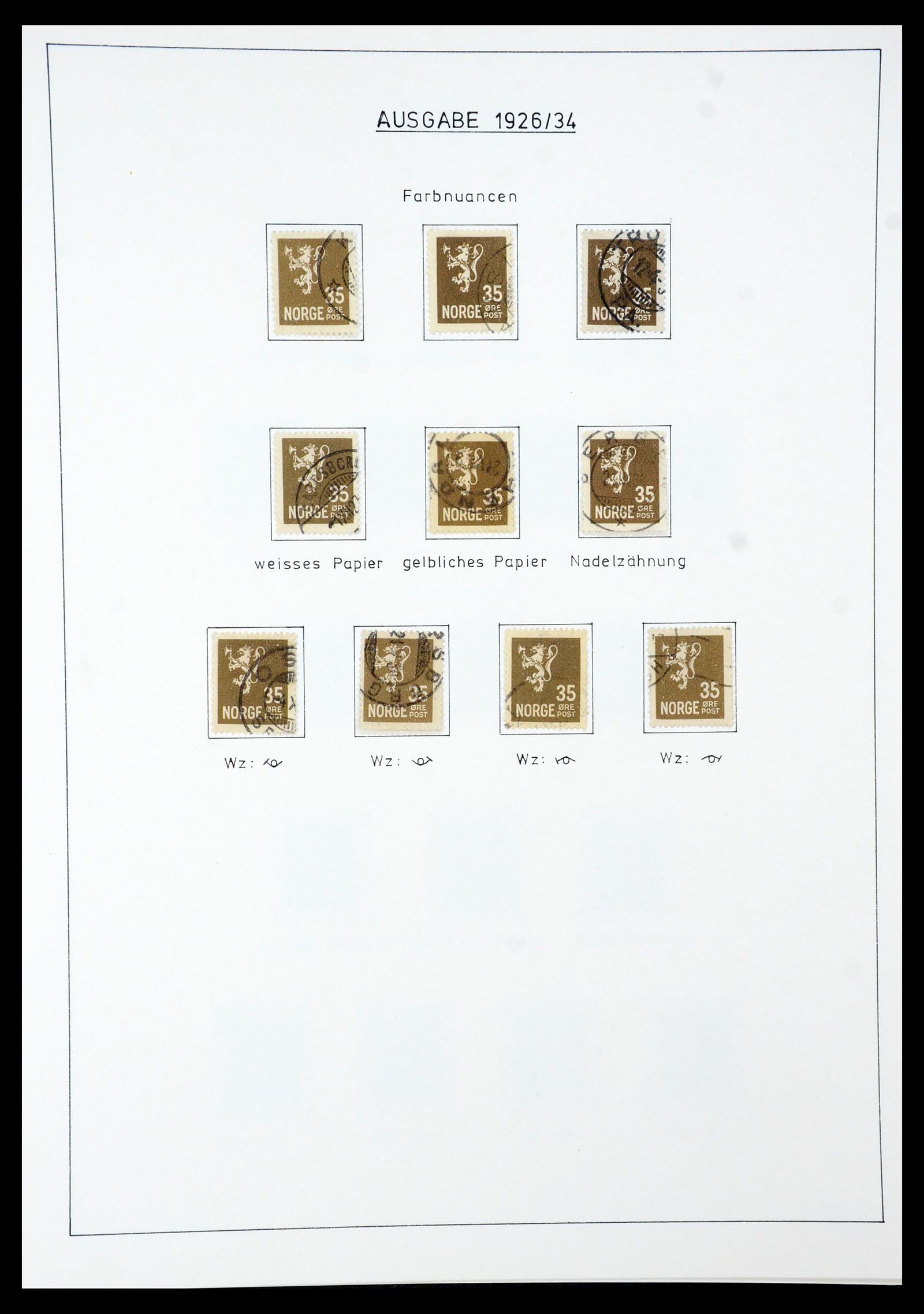 35265 018 - Postzegelverzameling 35265 Noorwegen 1922-1944.