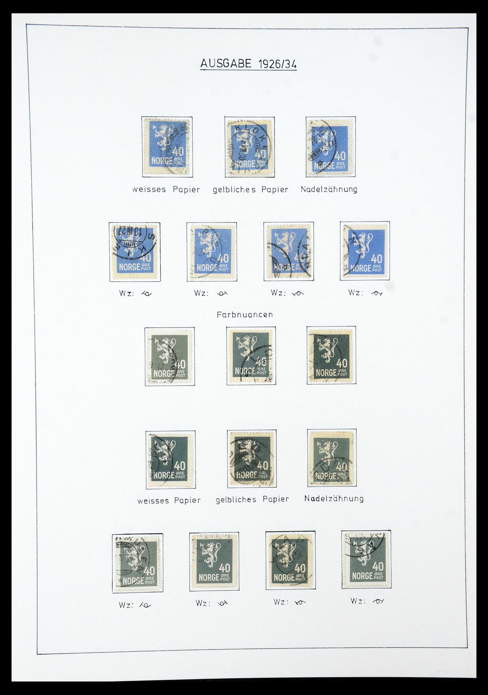35265 019 - Postzegelverzameling 35265 Noorwegen 1922-1944.