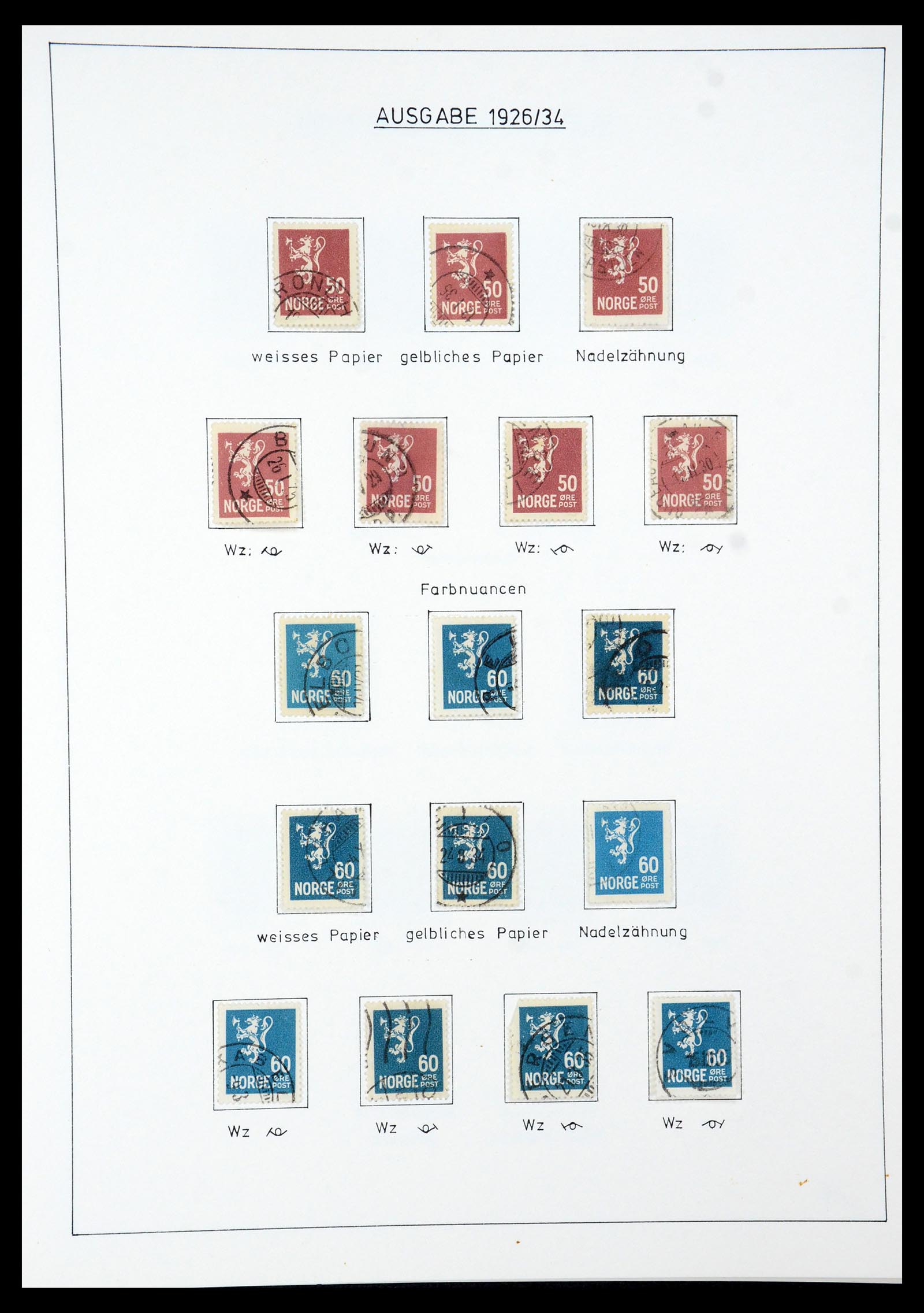 35265 020 - Postzegelverzameling 35265 Noorwegen 1922-1944.