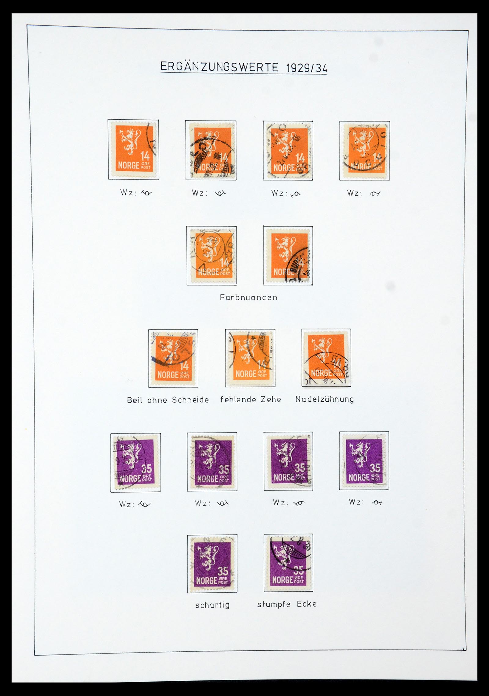 35265 021 - Postzegelverzameling 35265 Noorwegen 1922-1944.