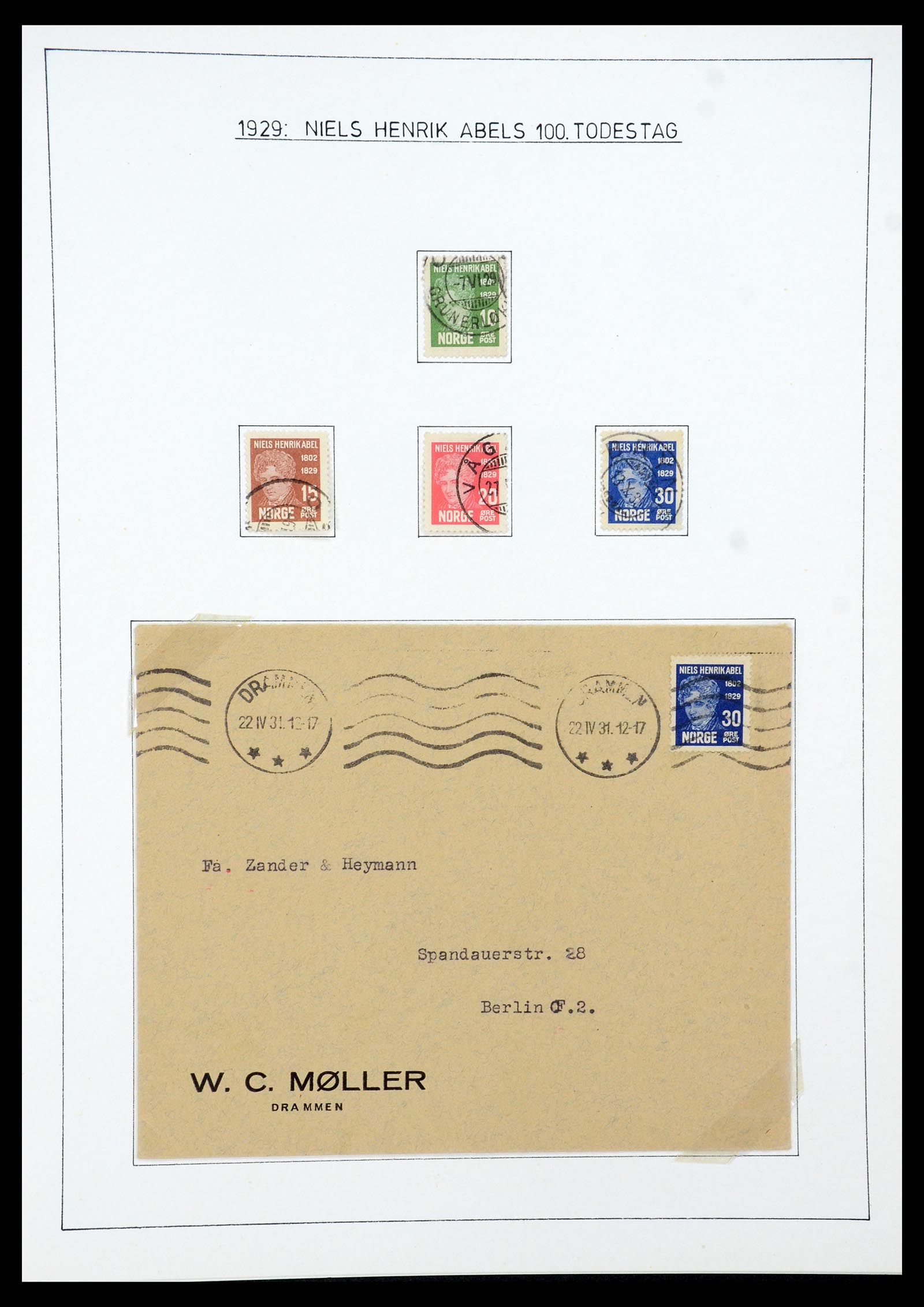35265 032 - Postzegelverzameling 35265 Noorwegen 1922-1944.