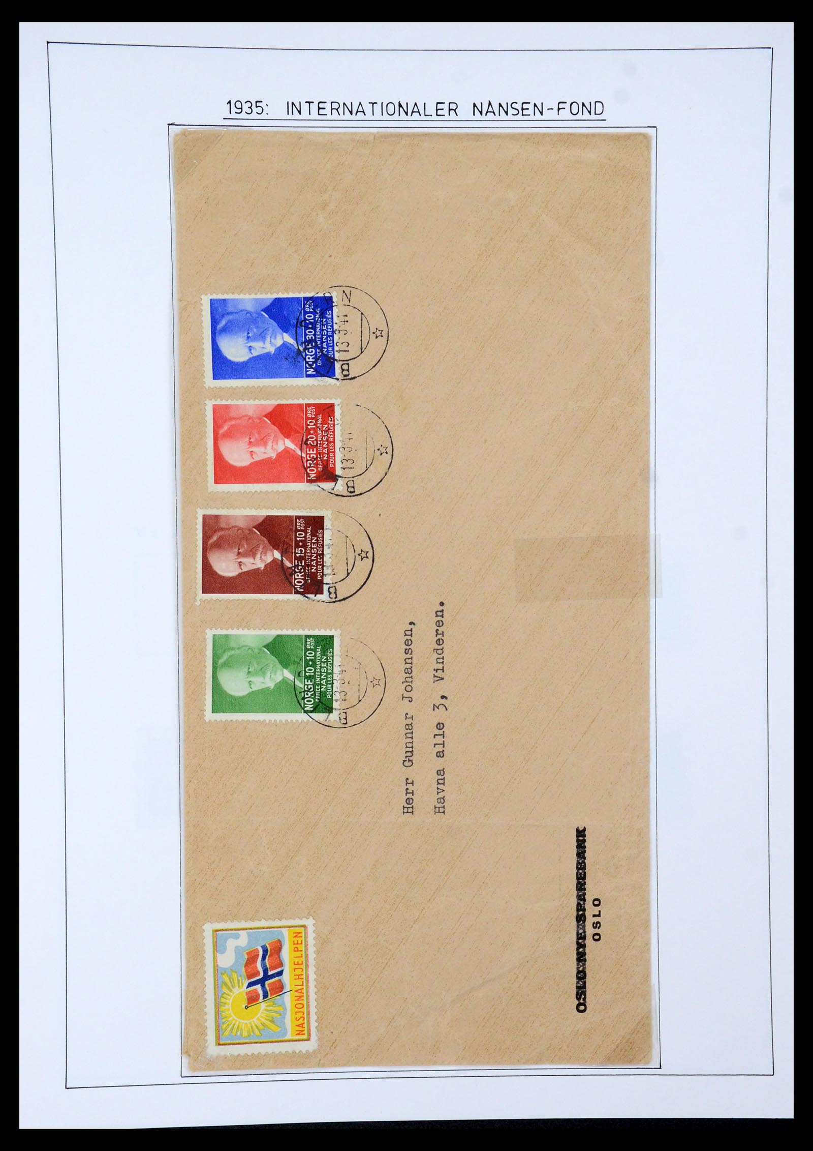 35265 040 - Postzegelverzameling 35265 Noorwegen 1922-1944.
