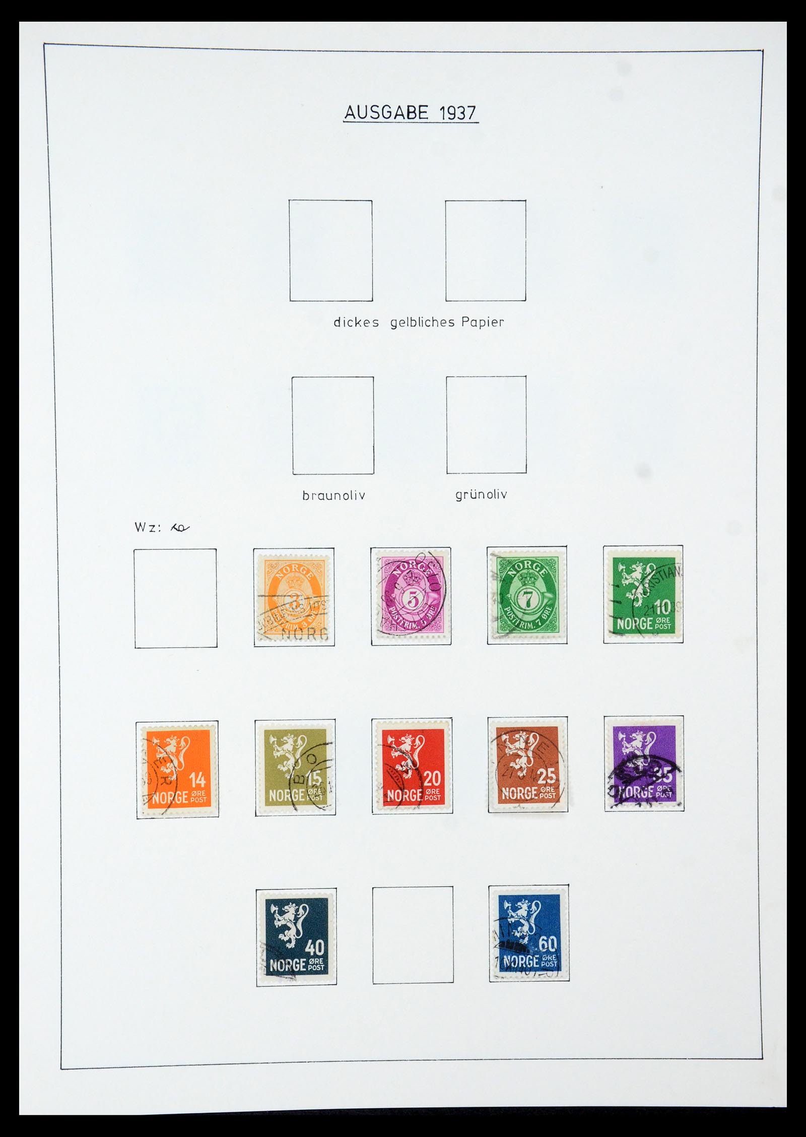 35265 041 - Postzegelverzameling 35265 Noorwegen 1922-1944.