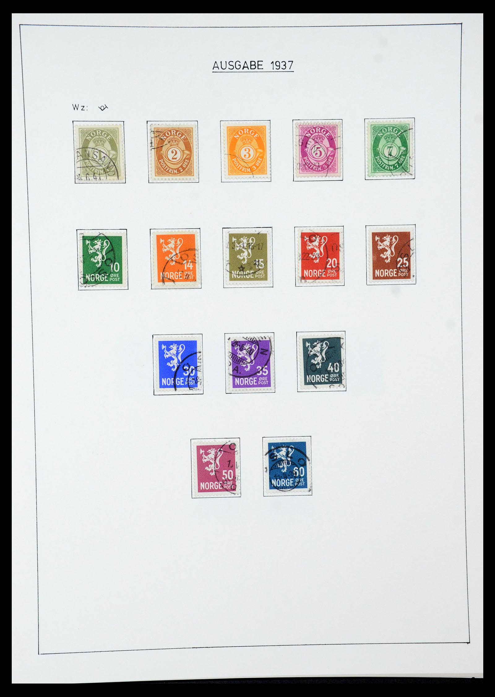 35265 042 - Postzegelverzameling 35265 Noorwegen 1922-1944.