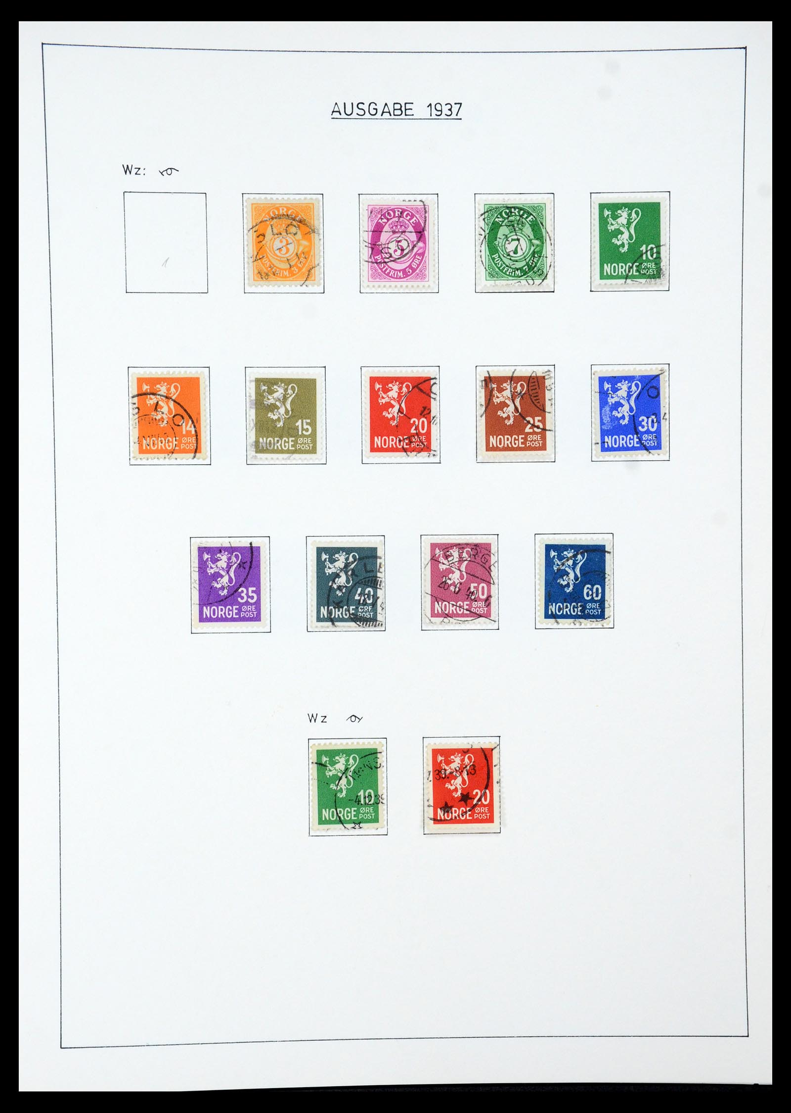 35265 043 - Postzegelverzameling 35265 Noorwegen 1922-1944.
