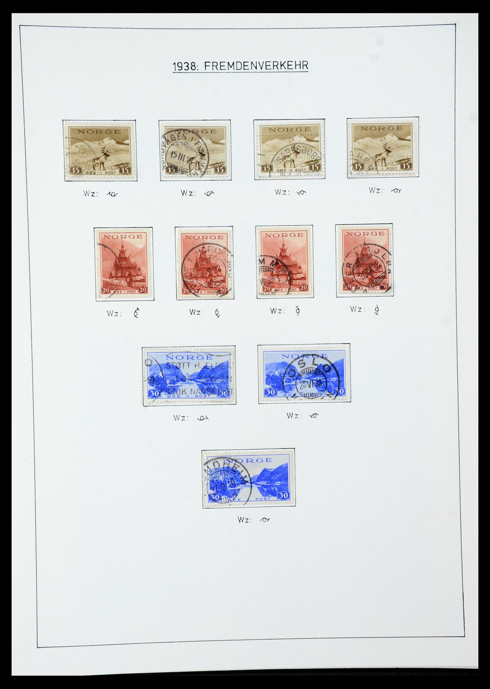 35265 045 - Postzegelverzameling 35265 Noorwegen 1922-1944.