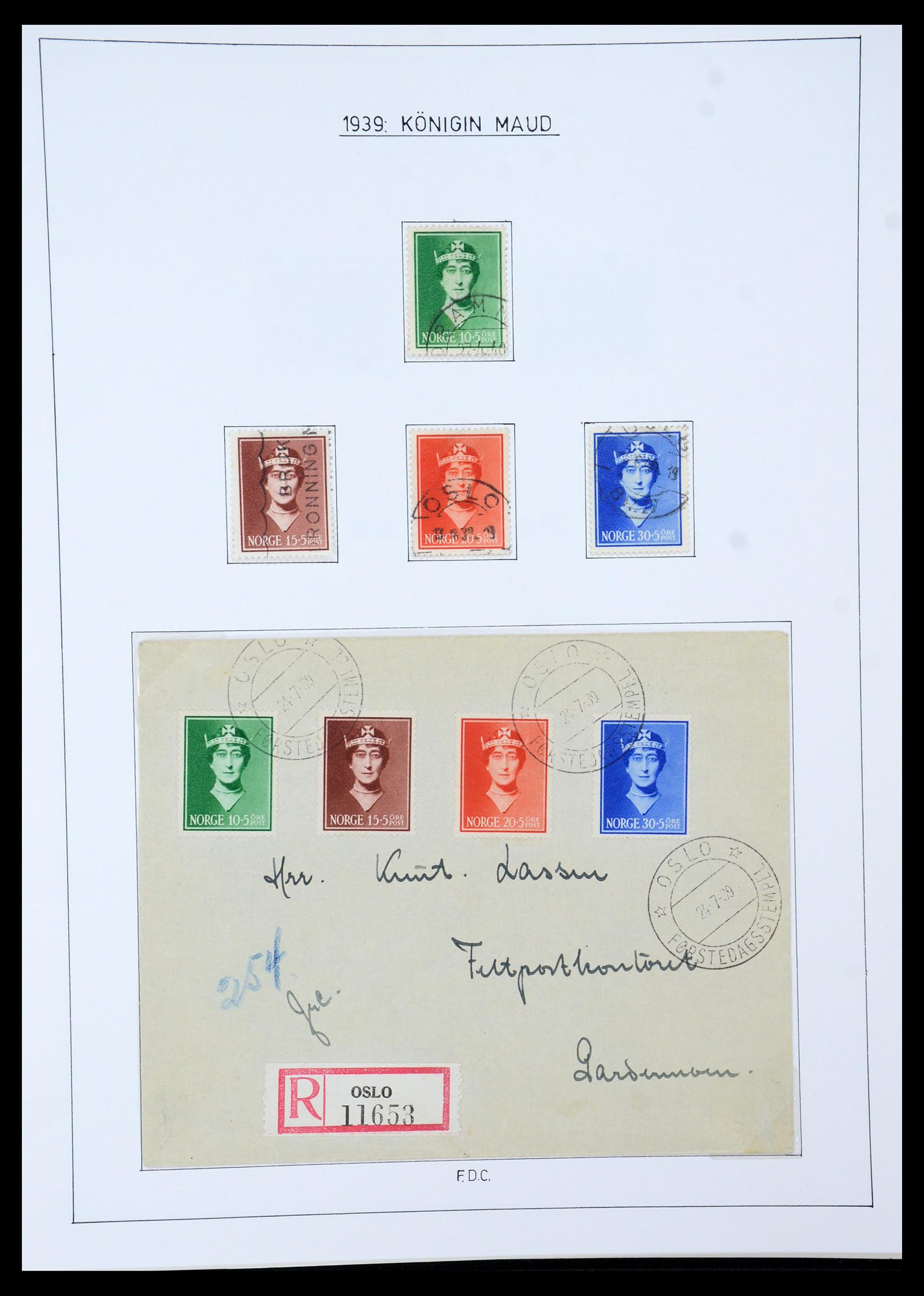35265 047 - Postzegelverzameling 35265 Noorwegen 1922-1944.