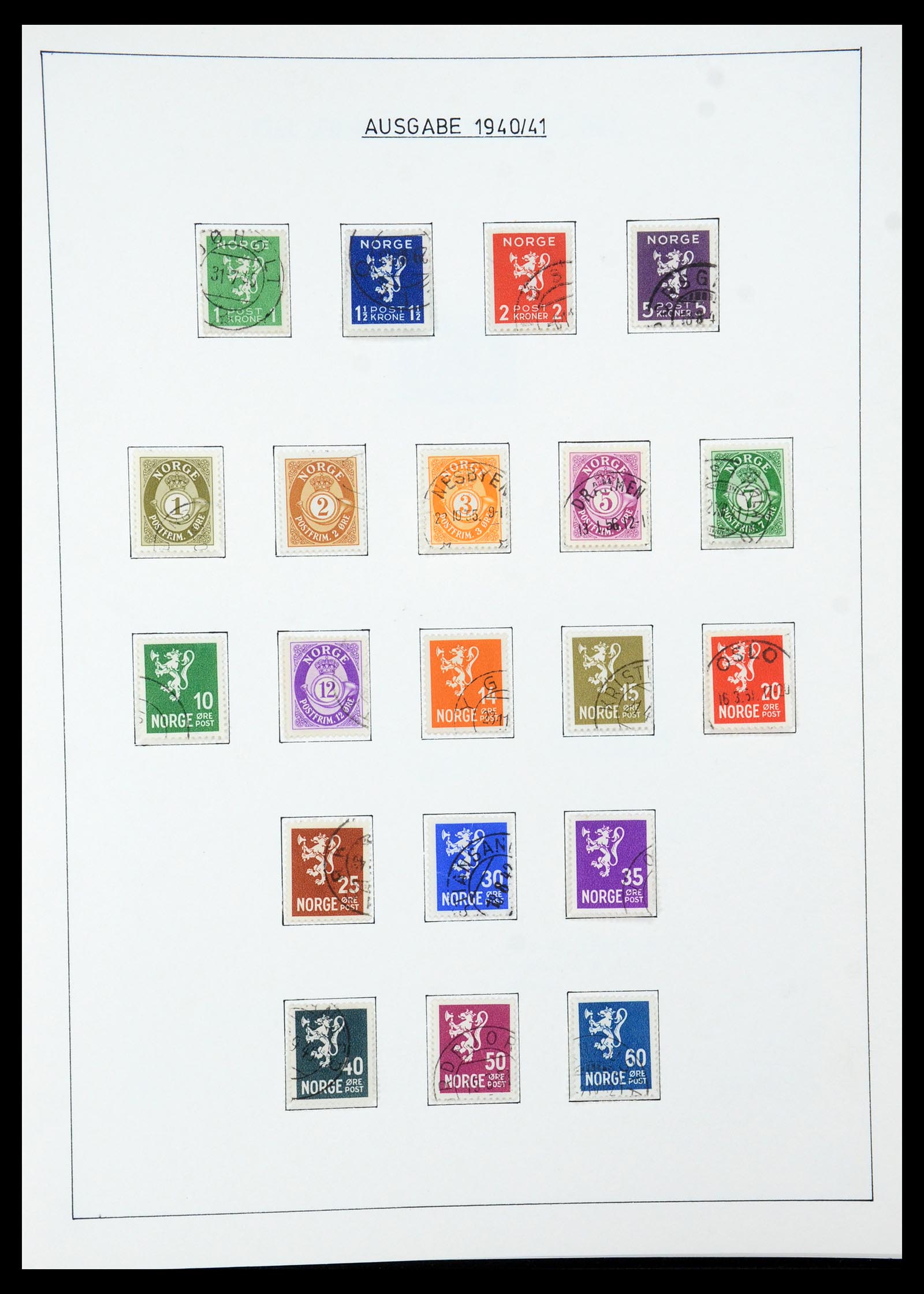 35265 049 - Postzegelverzameling 35265 Noorwegen 1922-1944.