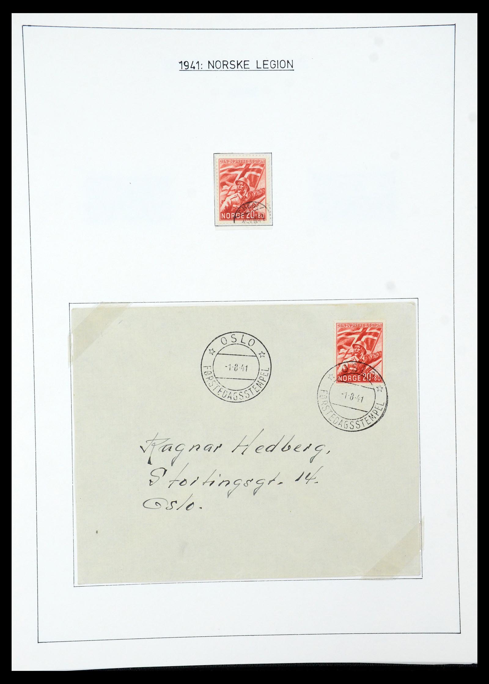 35265 052 - Postzegelverzameling 35265 Noorwegen 1922-1944.