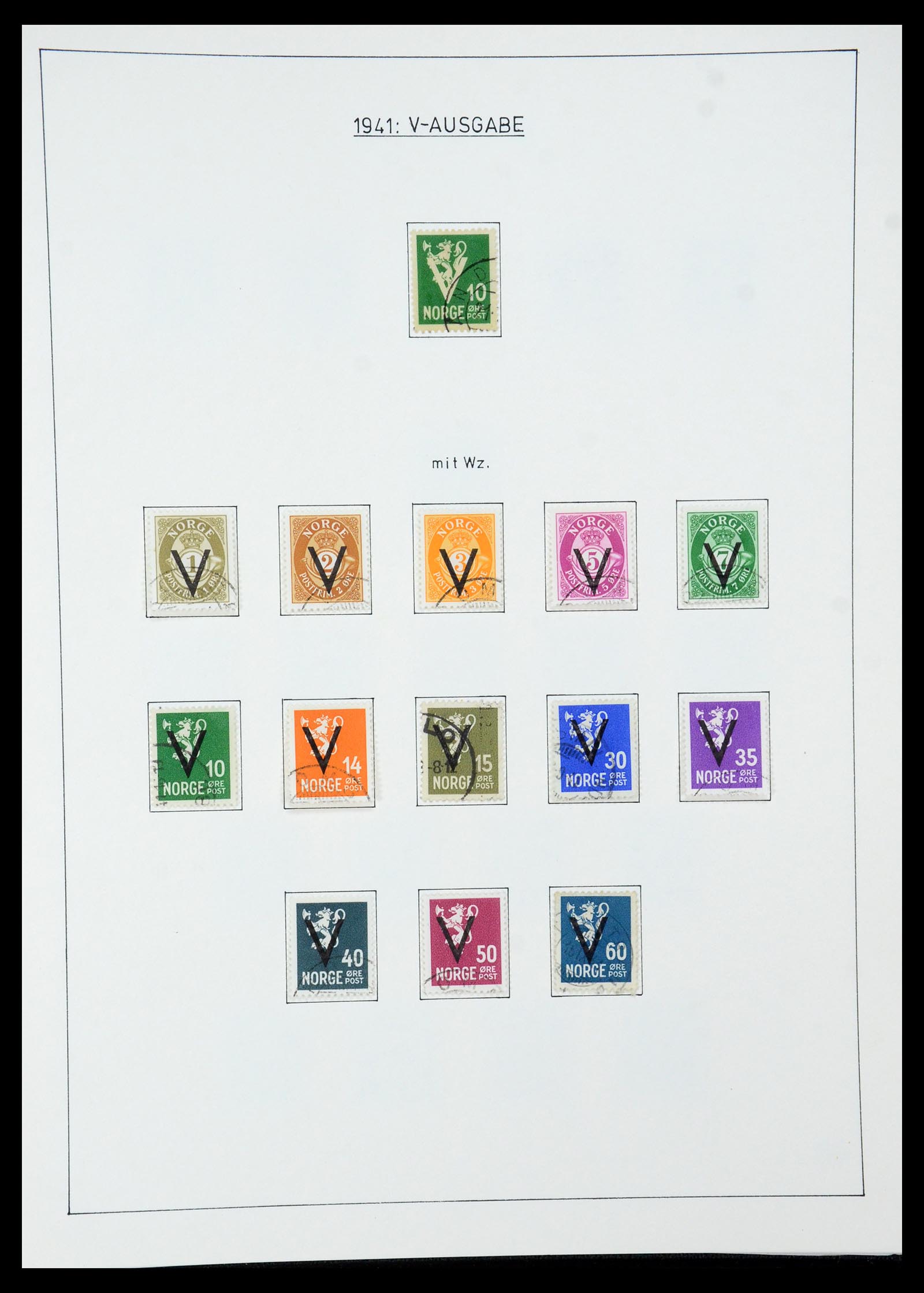 35265 055 - Postzegelverzameling 35265 Noorwegen 1922-1944.