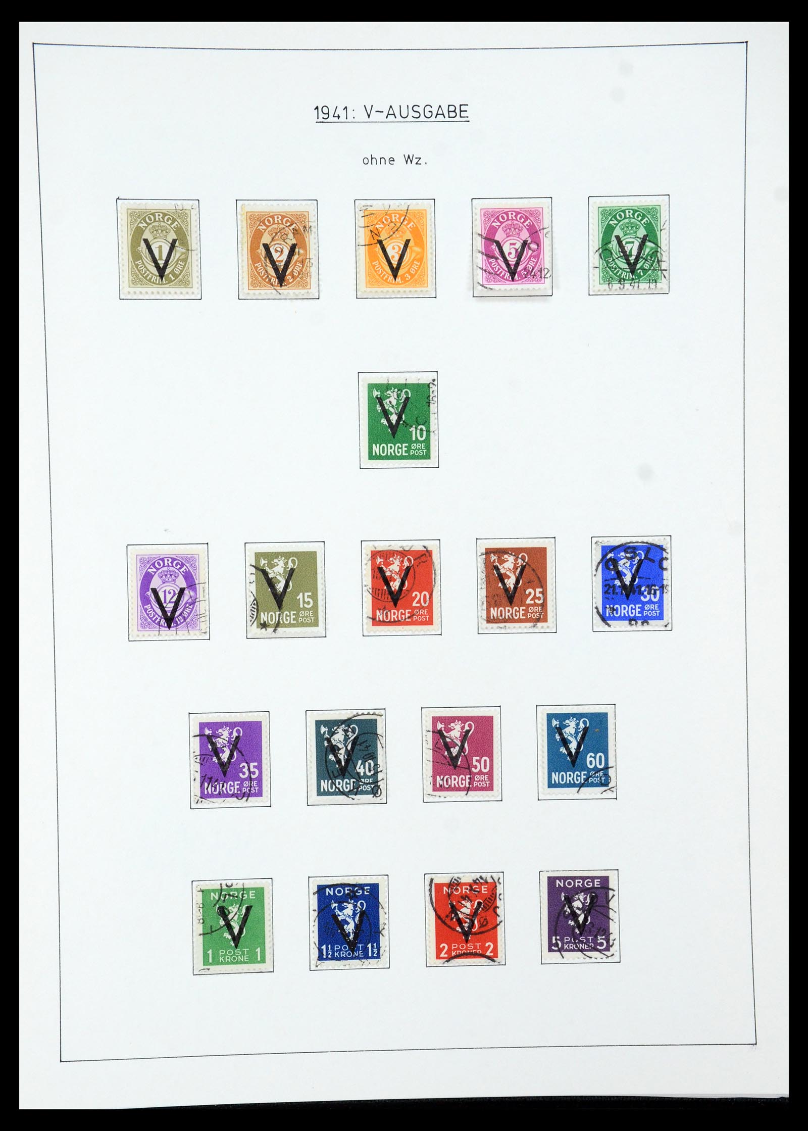 35265 056 - Postzegelverzameling 35265 Noorwegen 1922-1944.