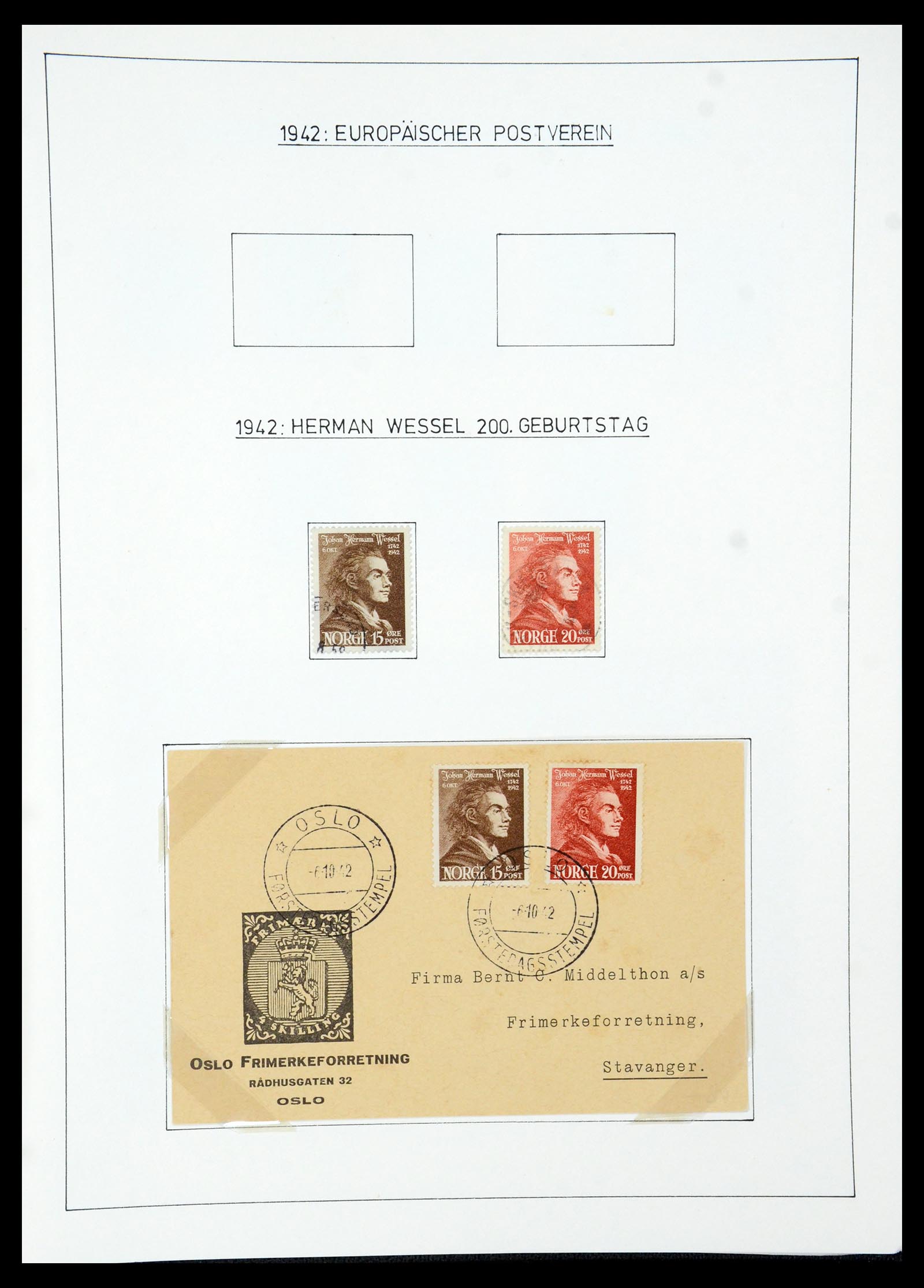 35265 063 - Postzegelverzameling 35265 Noorwegen 1922-1944.