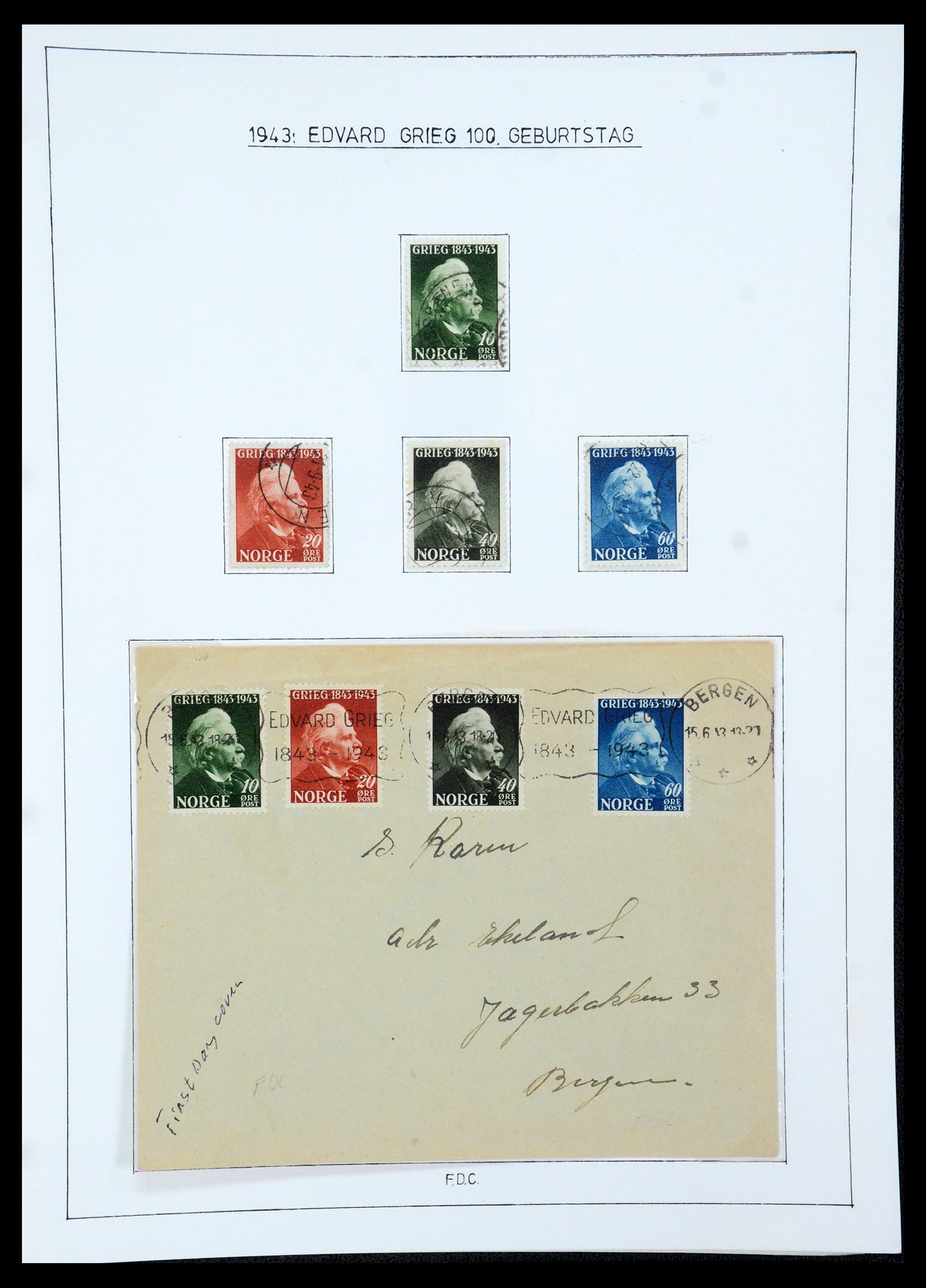 35265 066 - Postzegelverzameling 35265 Noorwegen 1922-1944.