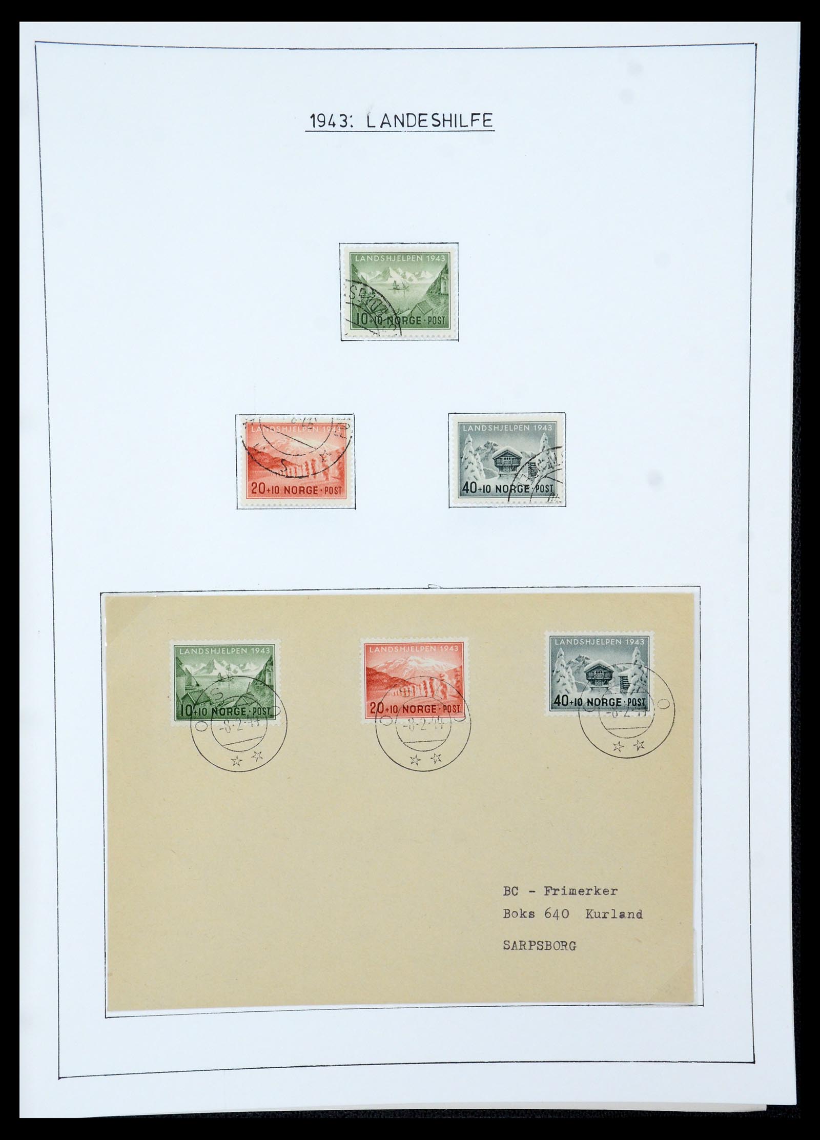 35265 068 - Postzegelverzameling 35265 Noorwegen 1922-1944.