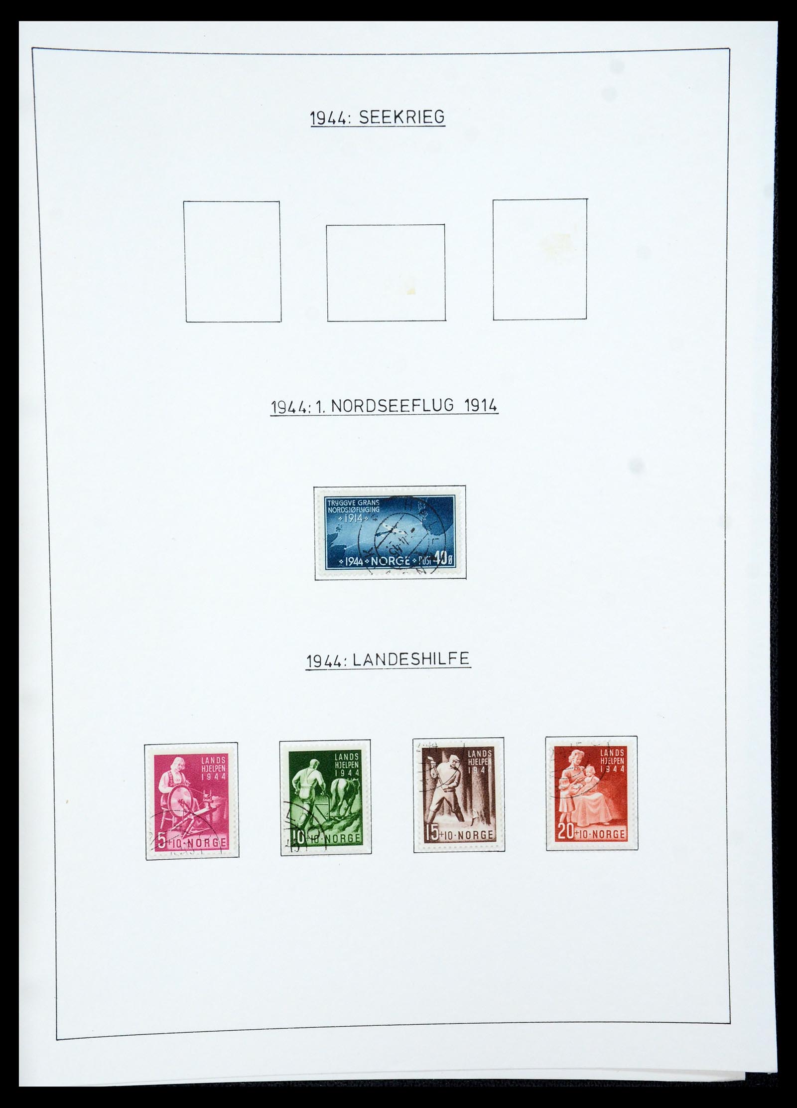 35265 070 - Postzegelverzameling 35265 Noorwegen 1922-1944.