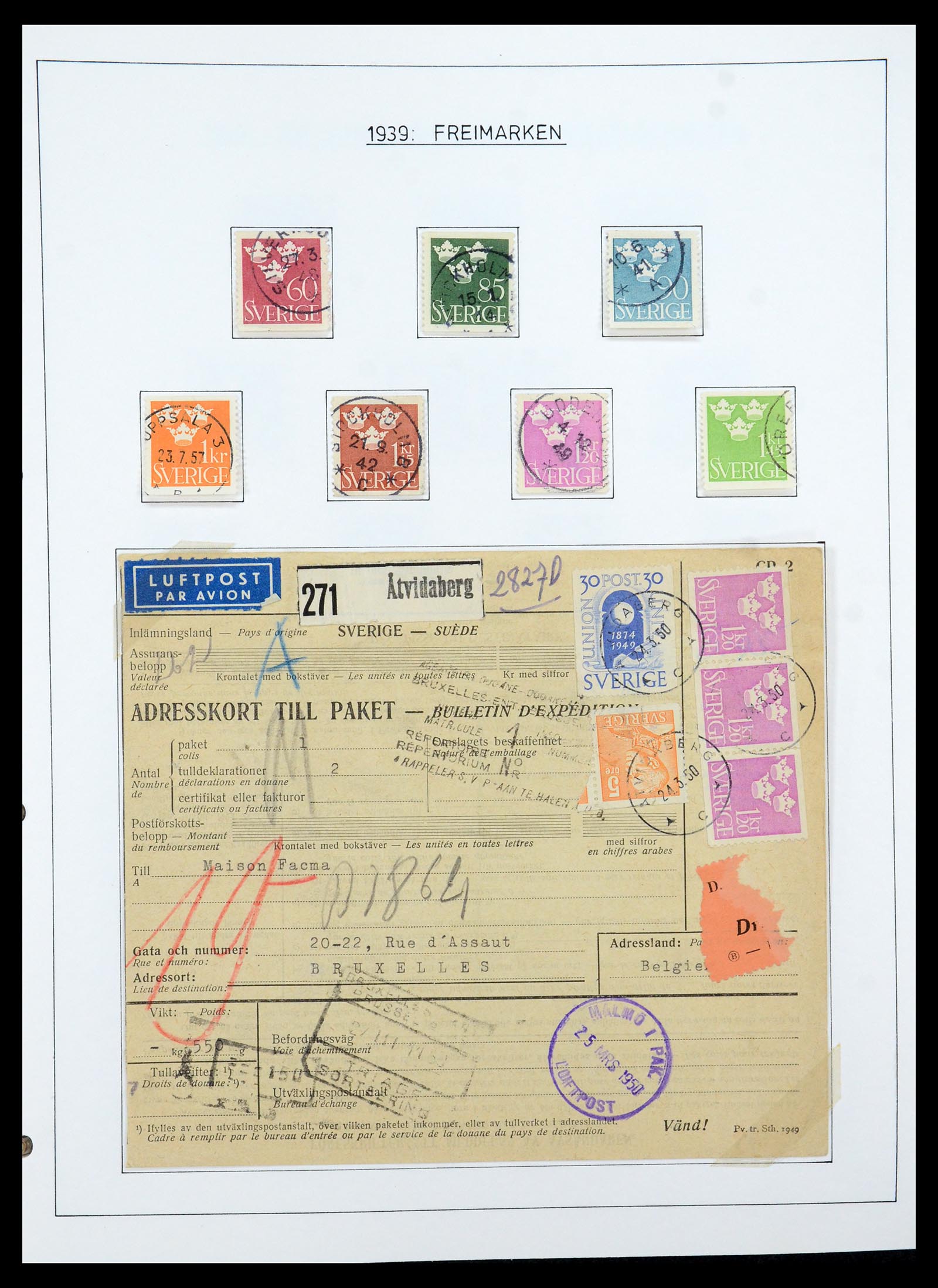 35269 021 - Postzegelverzameling 35269 Zweden 1932-1988.