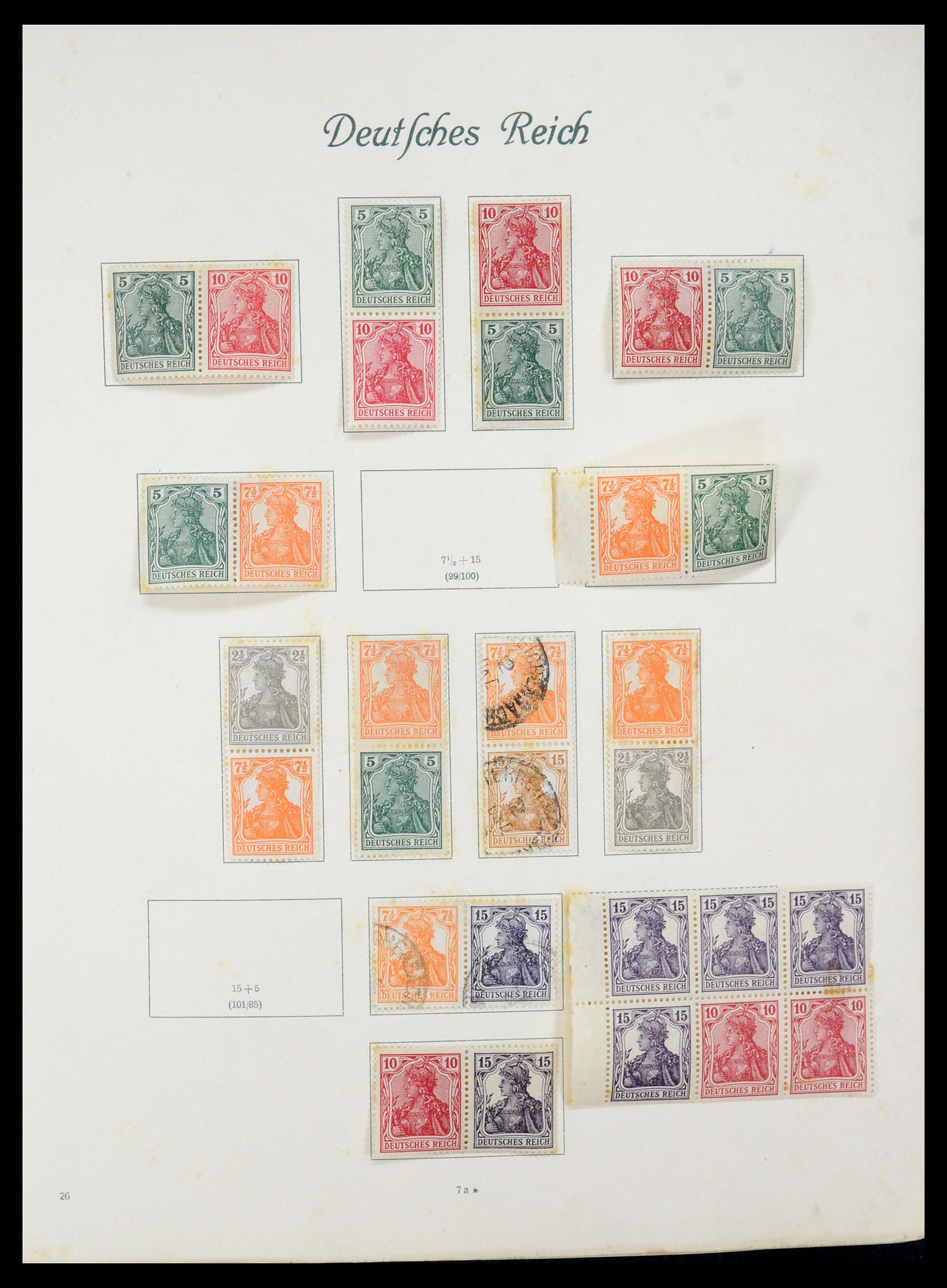 35270 002 - Postzegelverzameling 35270 Duitse Rijk combinaties 1912-1941.