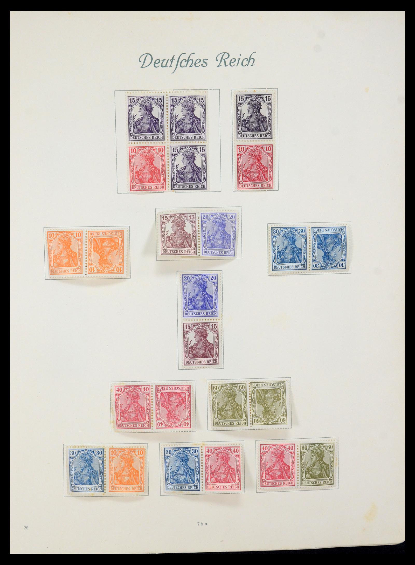 35270 003 - Postzegelverzameling 35270 Duitse Rijk combinaties 1912-1941.
