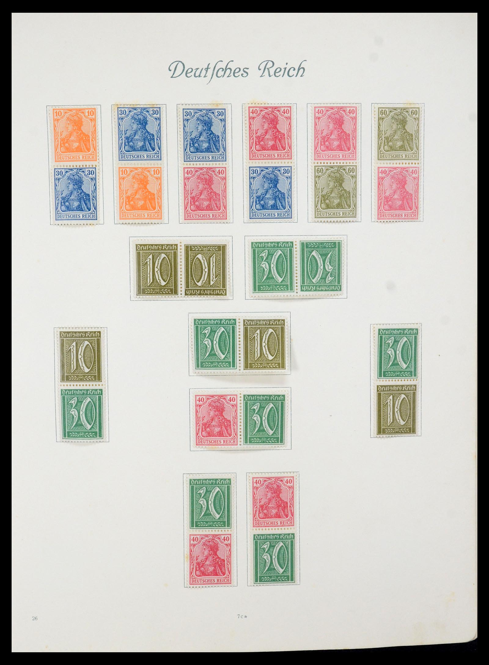 35270 004 - Postzegelverzameling 35270 Duitse Rijk combinaties 1912-1941.