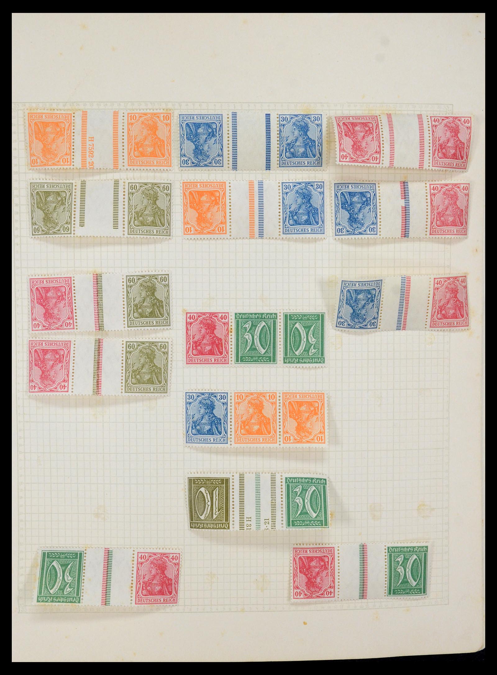 35270 005 - Postzegelverzameling 35270 Duitse Rijk combinaties 1912-1941.