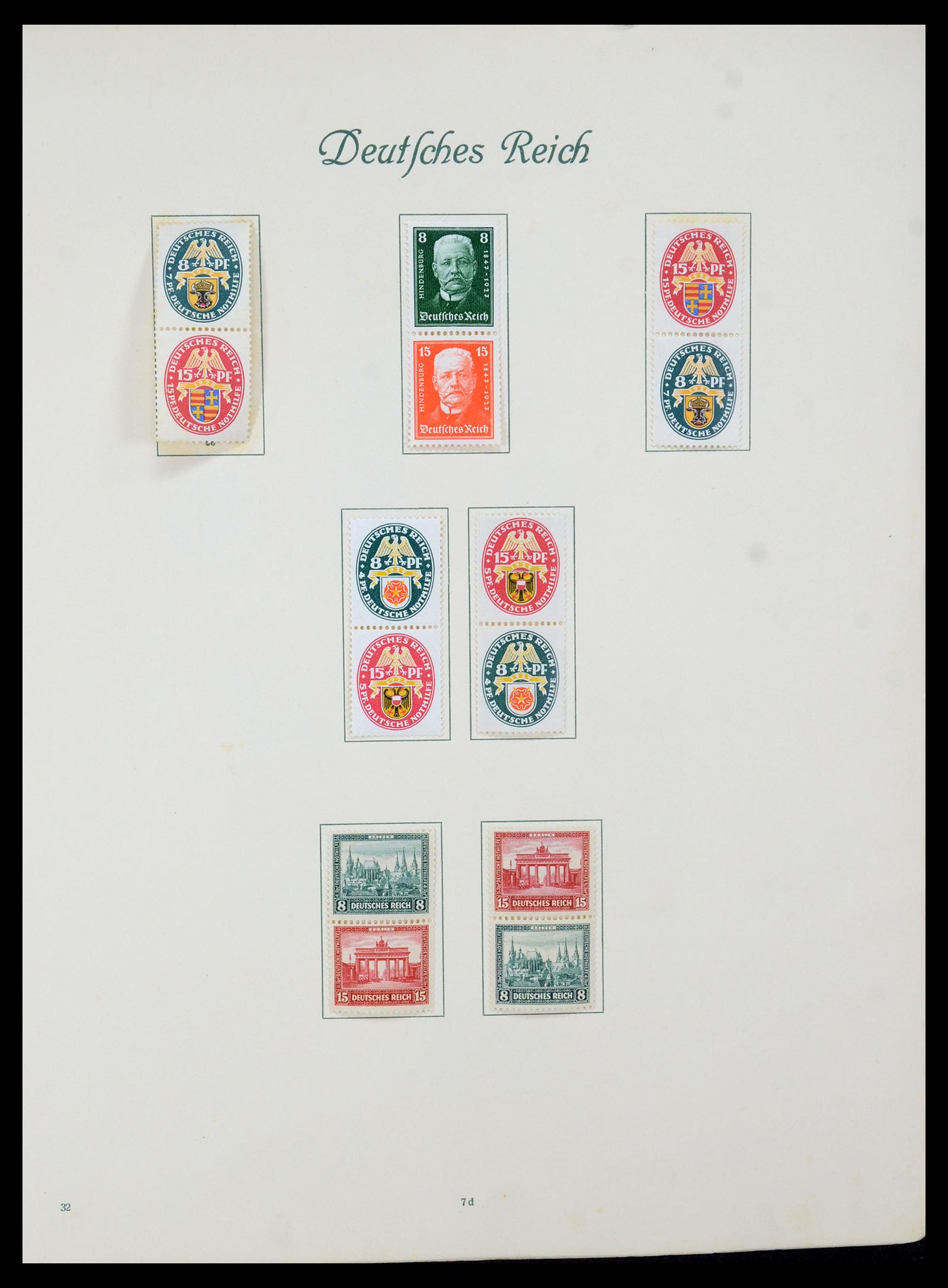 35270 007 - Postzegelverzameling 35270 Duitse Rijk combinaties 1912-1941.