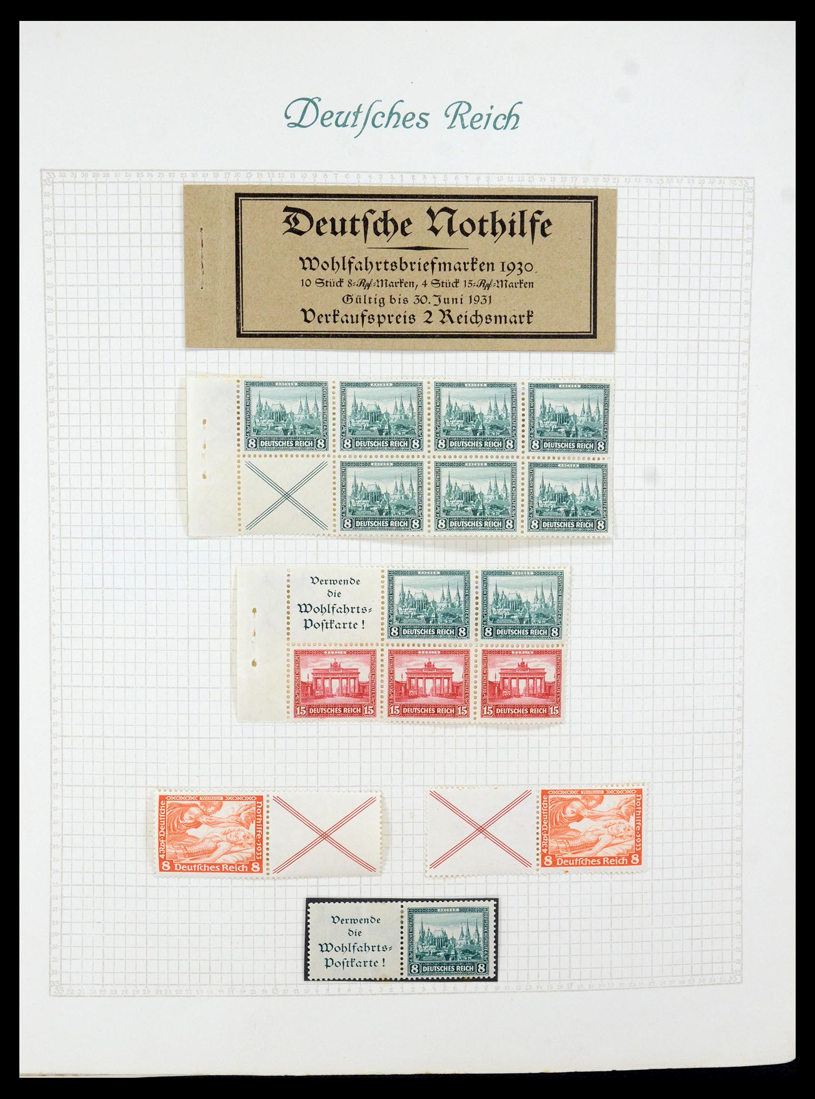 35270 009 - Postzegelverzameling 35270 Duitse Rijk combinaties 1912-1941.
