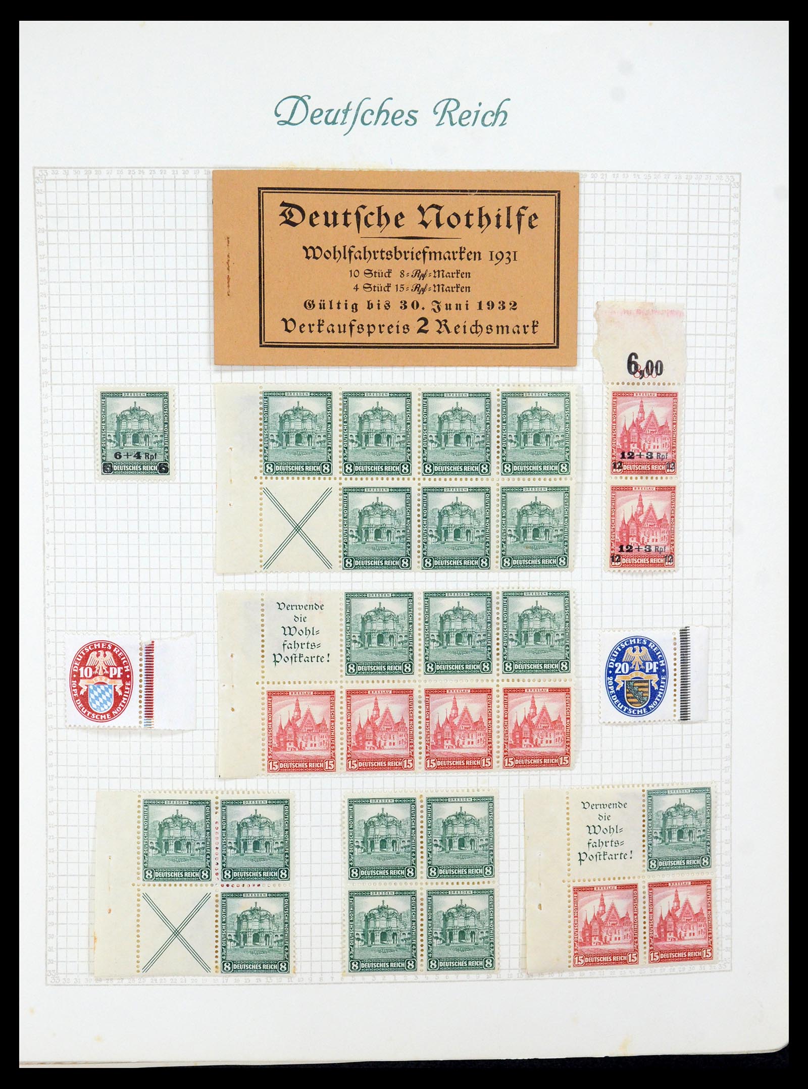 35270 011 - Stamp Collection 35270 German Reich combinations 1912-1941.