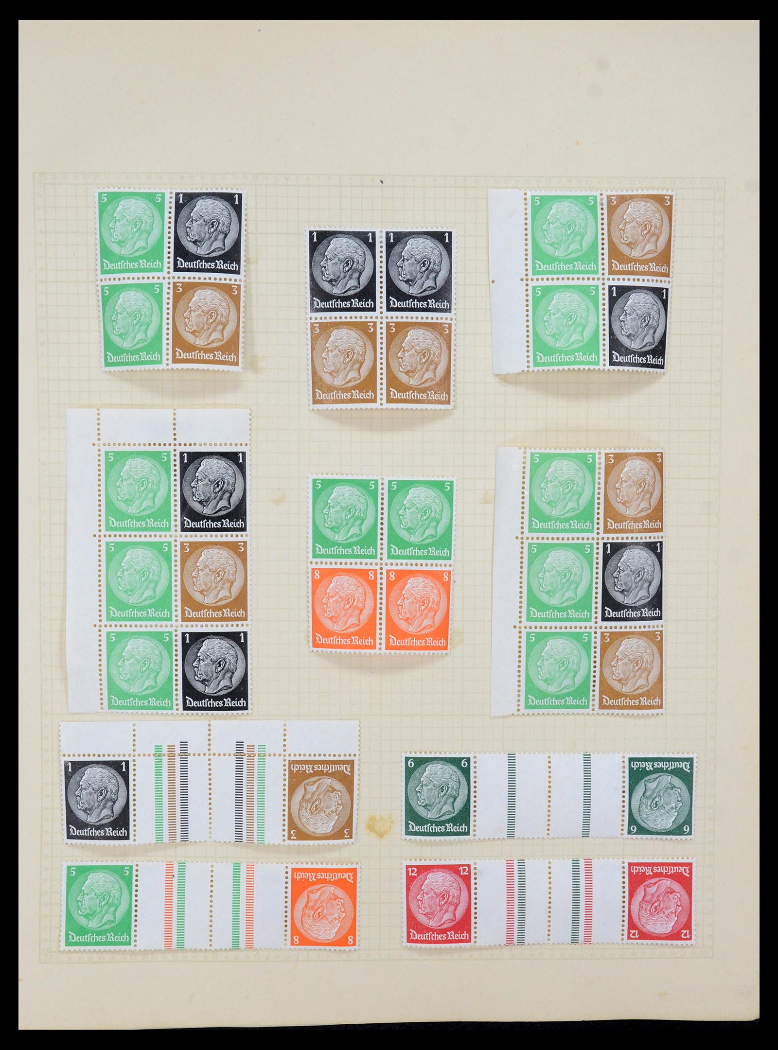 35270 020 - Postzegelverzameling 35270 Duitse Rijk combinaties 1912-1941.